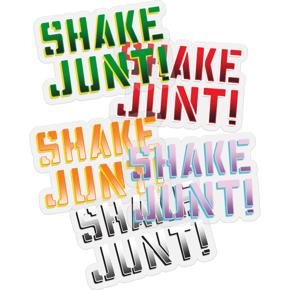 Shake Junt Sprayed Single Box Logo Sticker - Assorted Colors