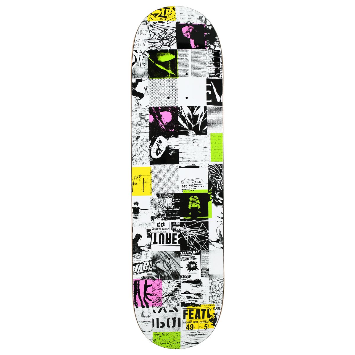 Patchwork Twin Tail Quasi Skateboard Deck