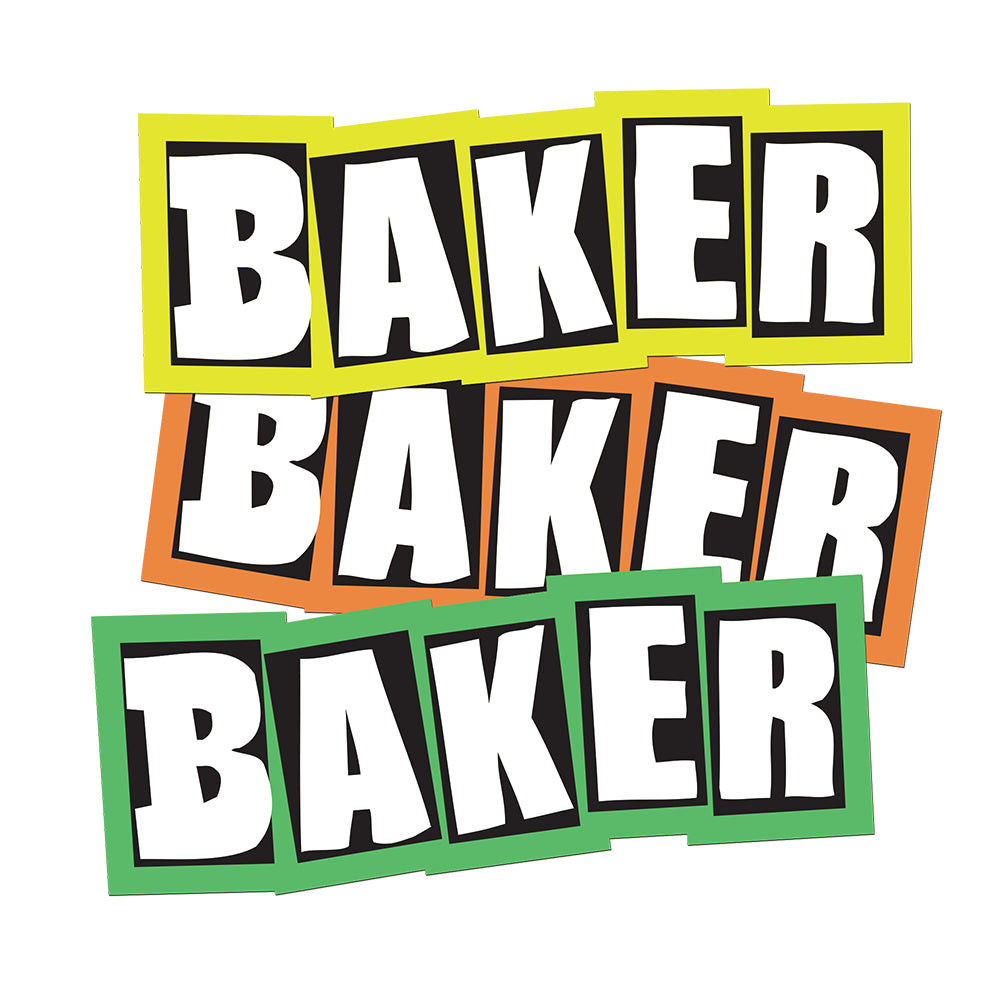 Baker Brand Logo Neon Single Skateboard Sticker