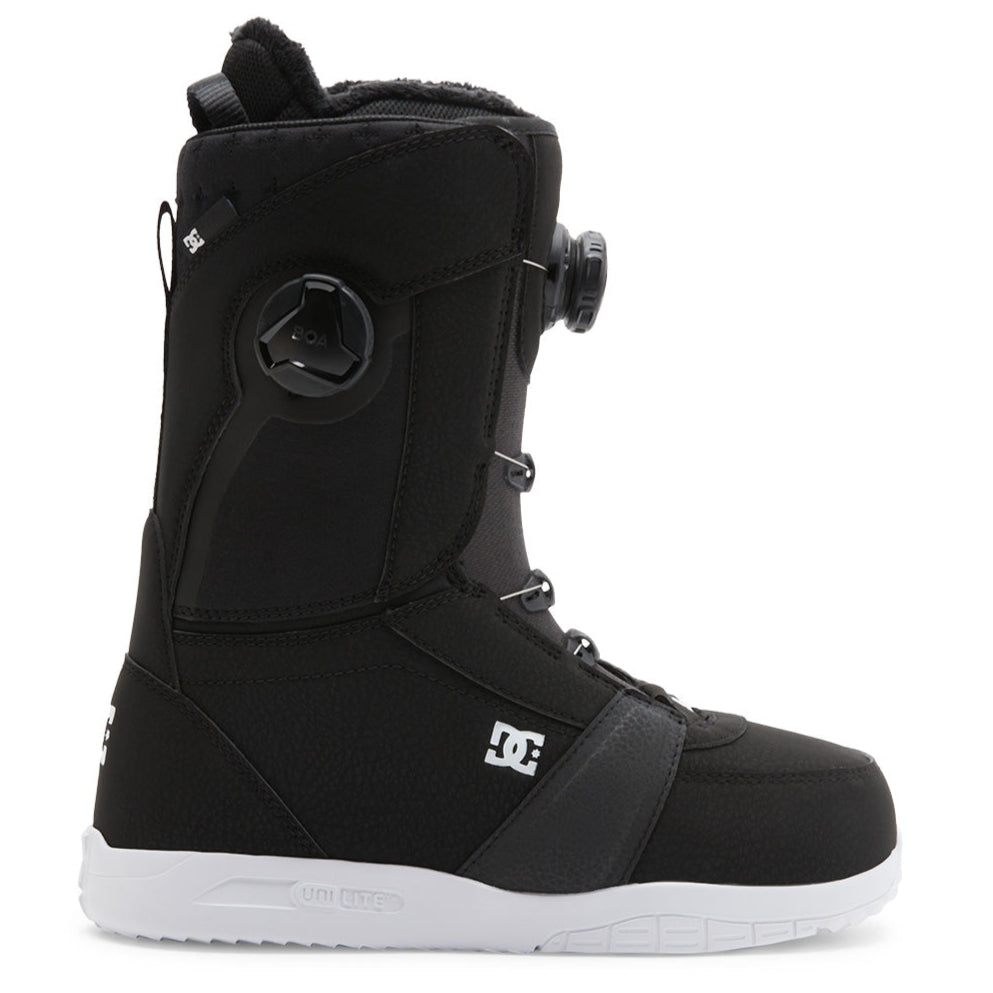 Black/White/Black Women's Lotus DC Snowboard Boots