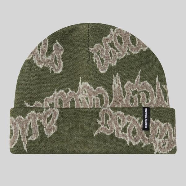 Green 90s Spike Beyond Medals Beanie