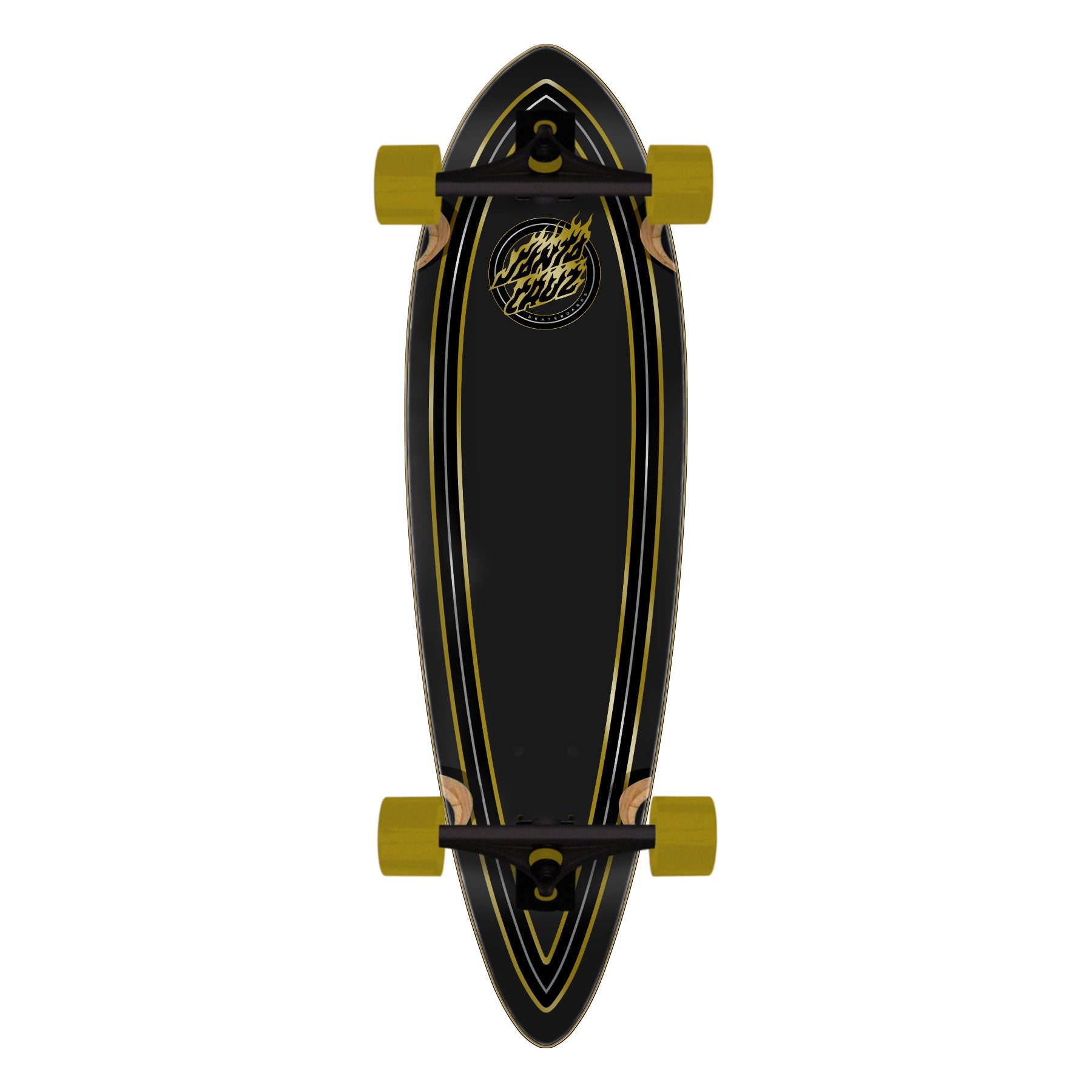 Santa Cruz 9.20" x 33" Holo Flame Dot  Pintail Cruzer Complete