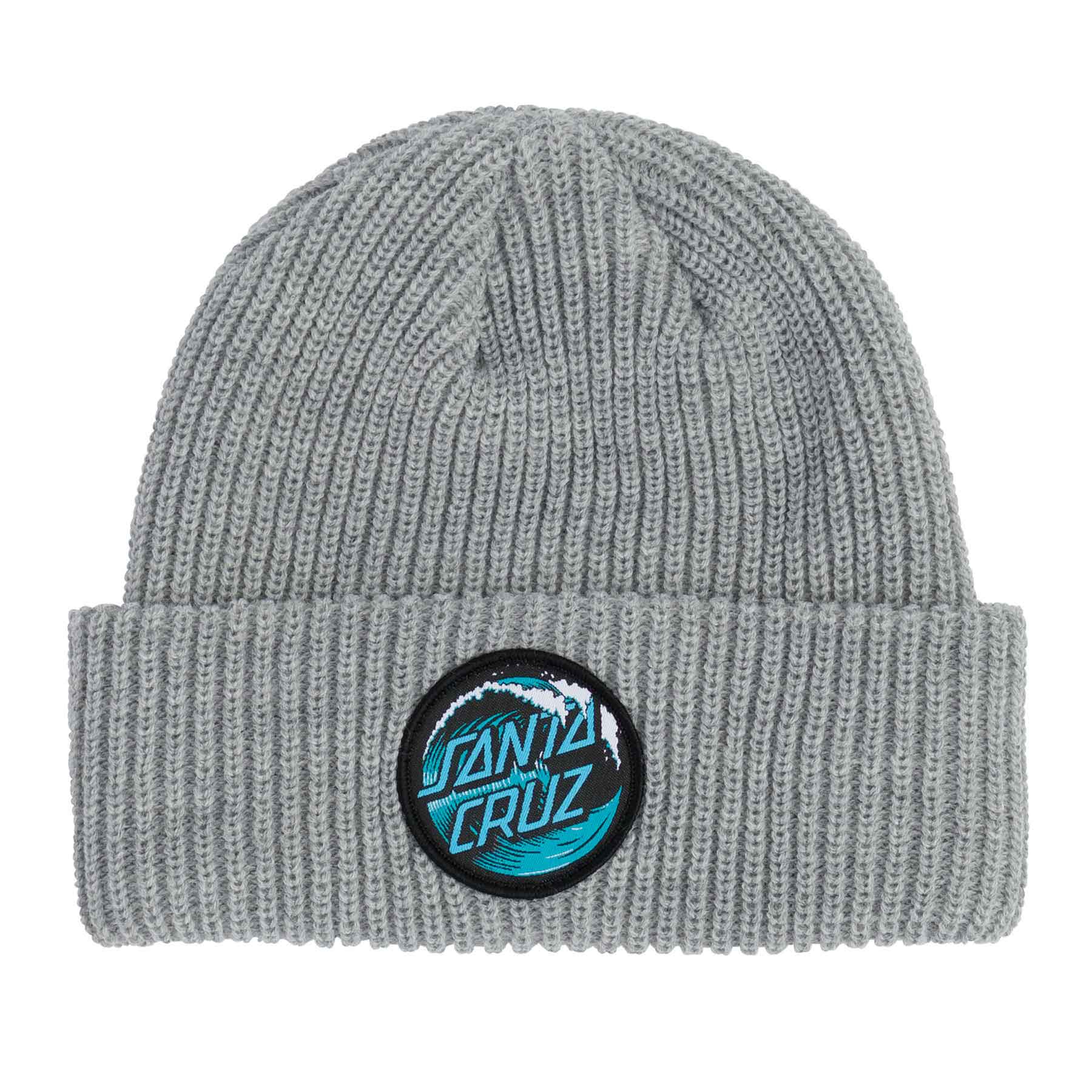 Heather Grey Wave Dot Santa Cruz Beanie