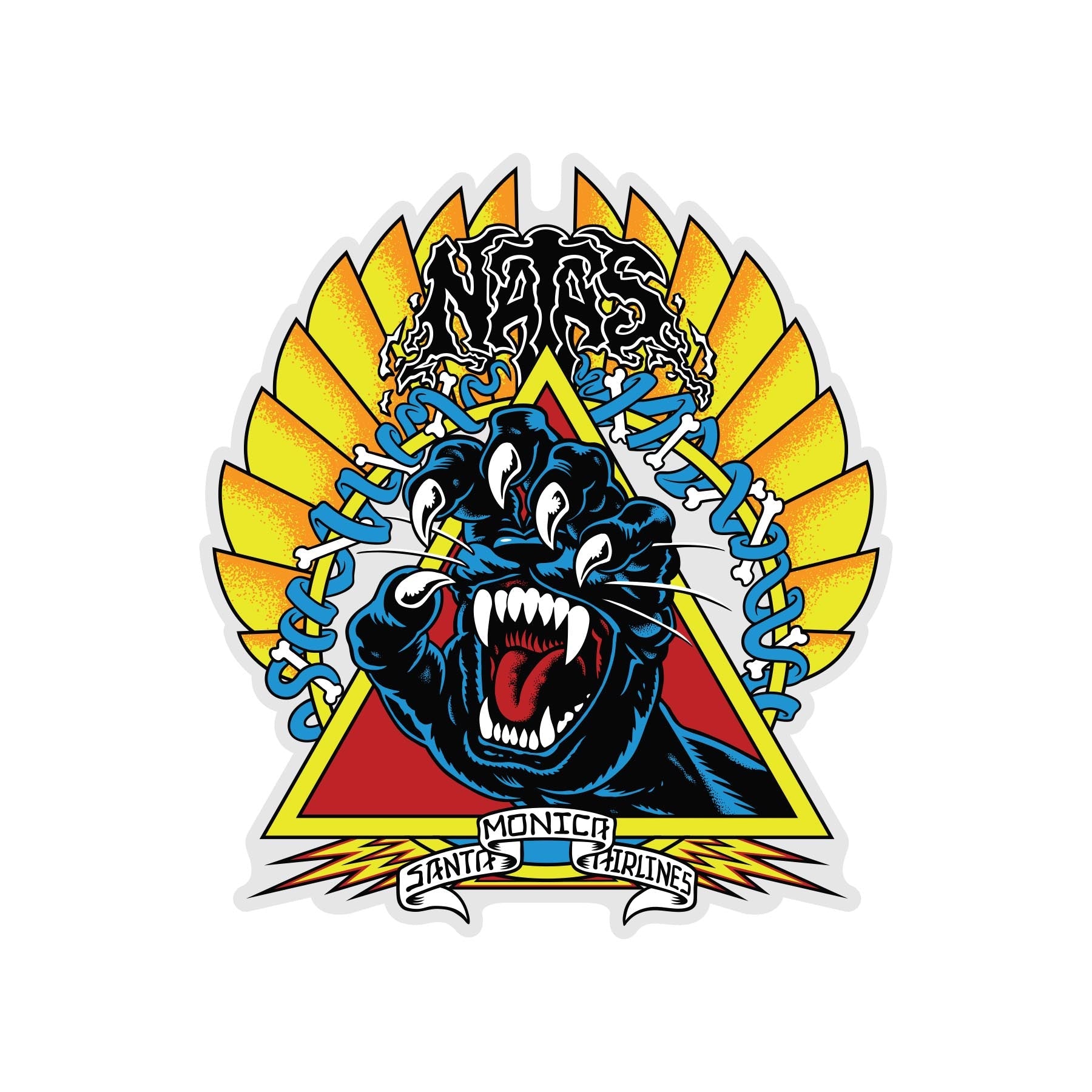 Natas Screaming Panther Santa Cruz Sticker