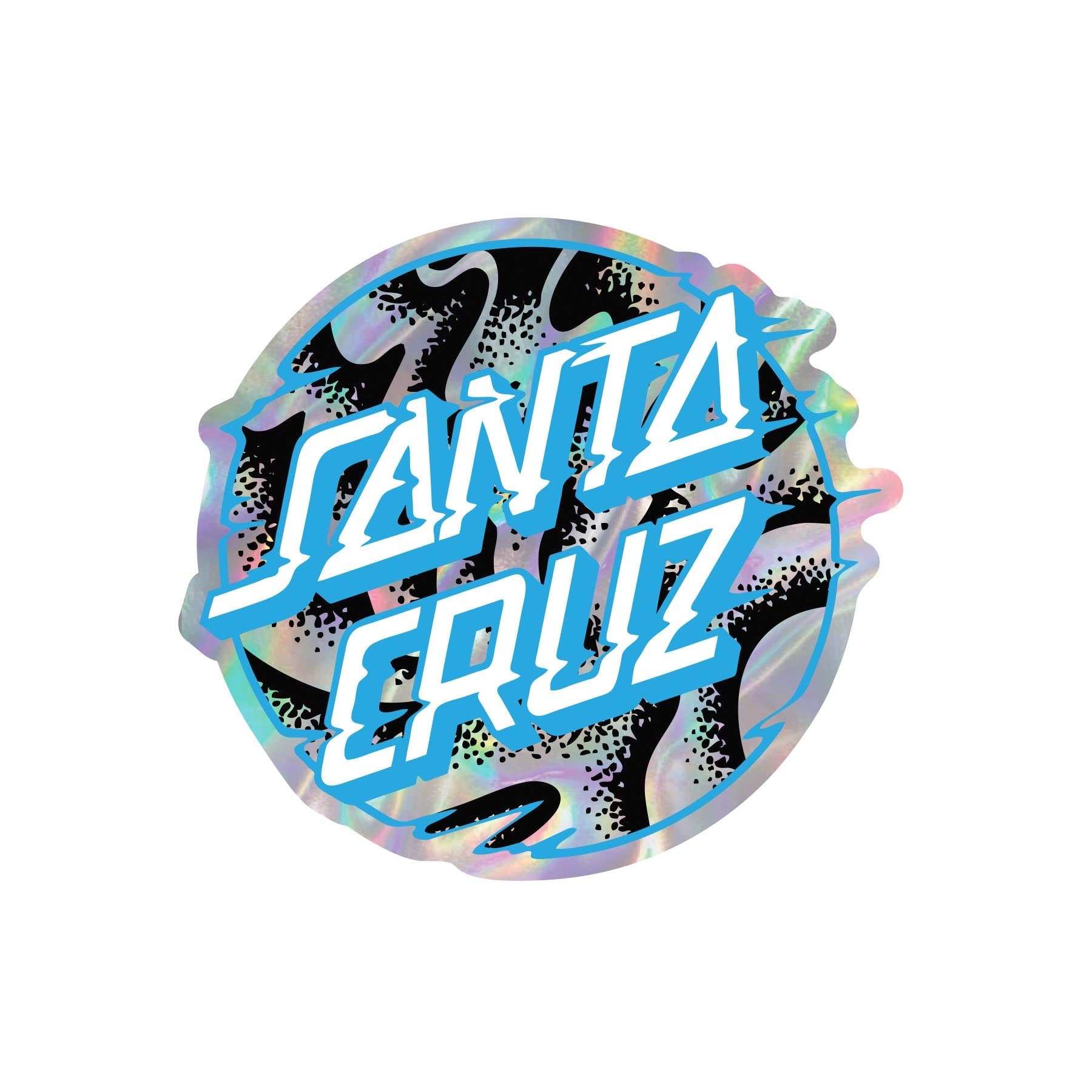 Vivid Slick Dot Santa Cruz Skateboard Sticker