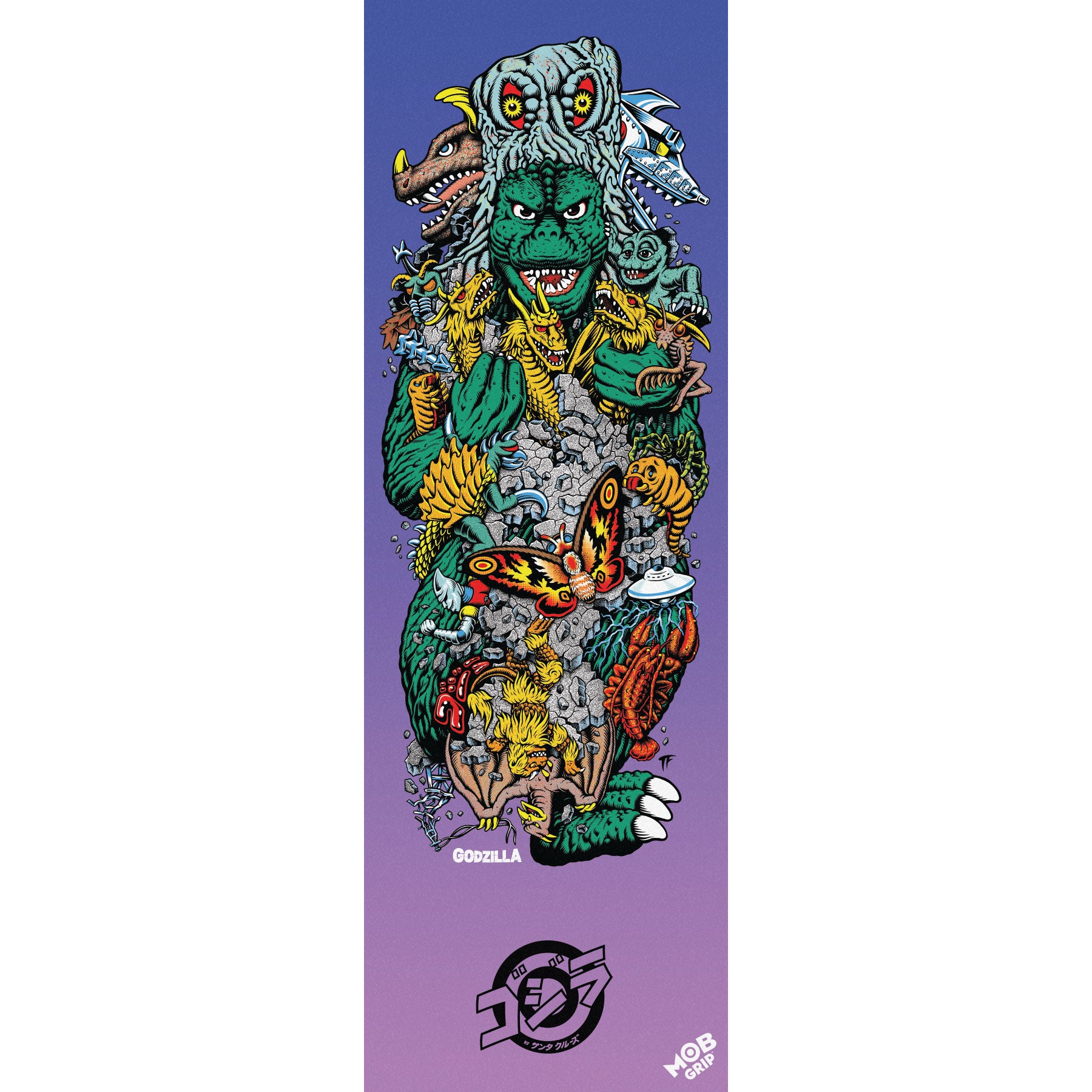 Mob Godzilla Kaiju Roskopp Skateboard Grip Tape