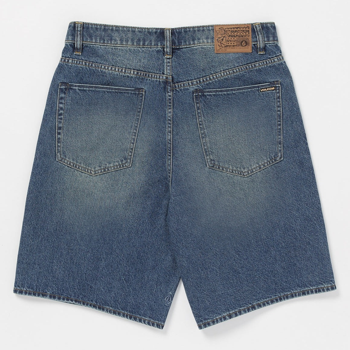 Classic Blue Volcom Billow Denim Shorts Back