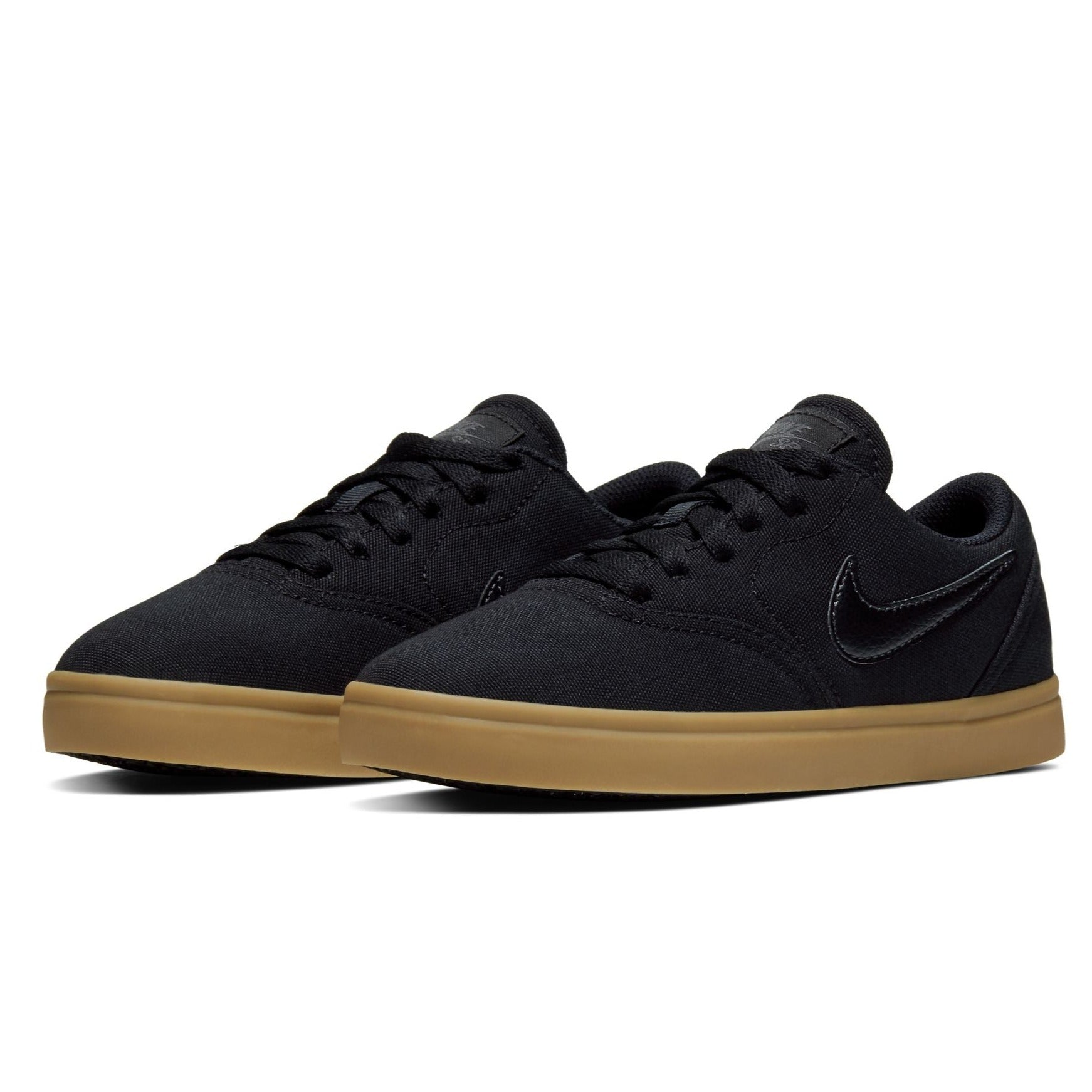 Black/Gum Big Kids Check Nike SB Shoe Front