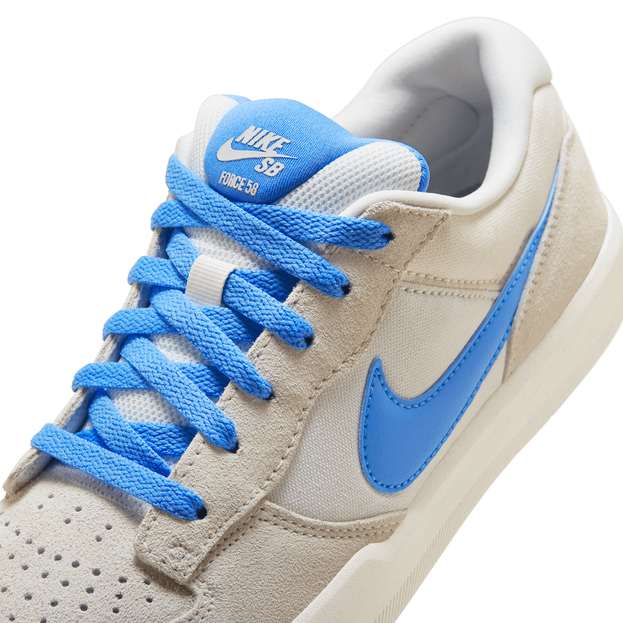 Summit White/University Blue Force 58 Nike SB Skate Shoe Detail