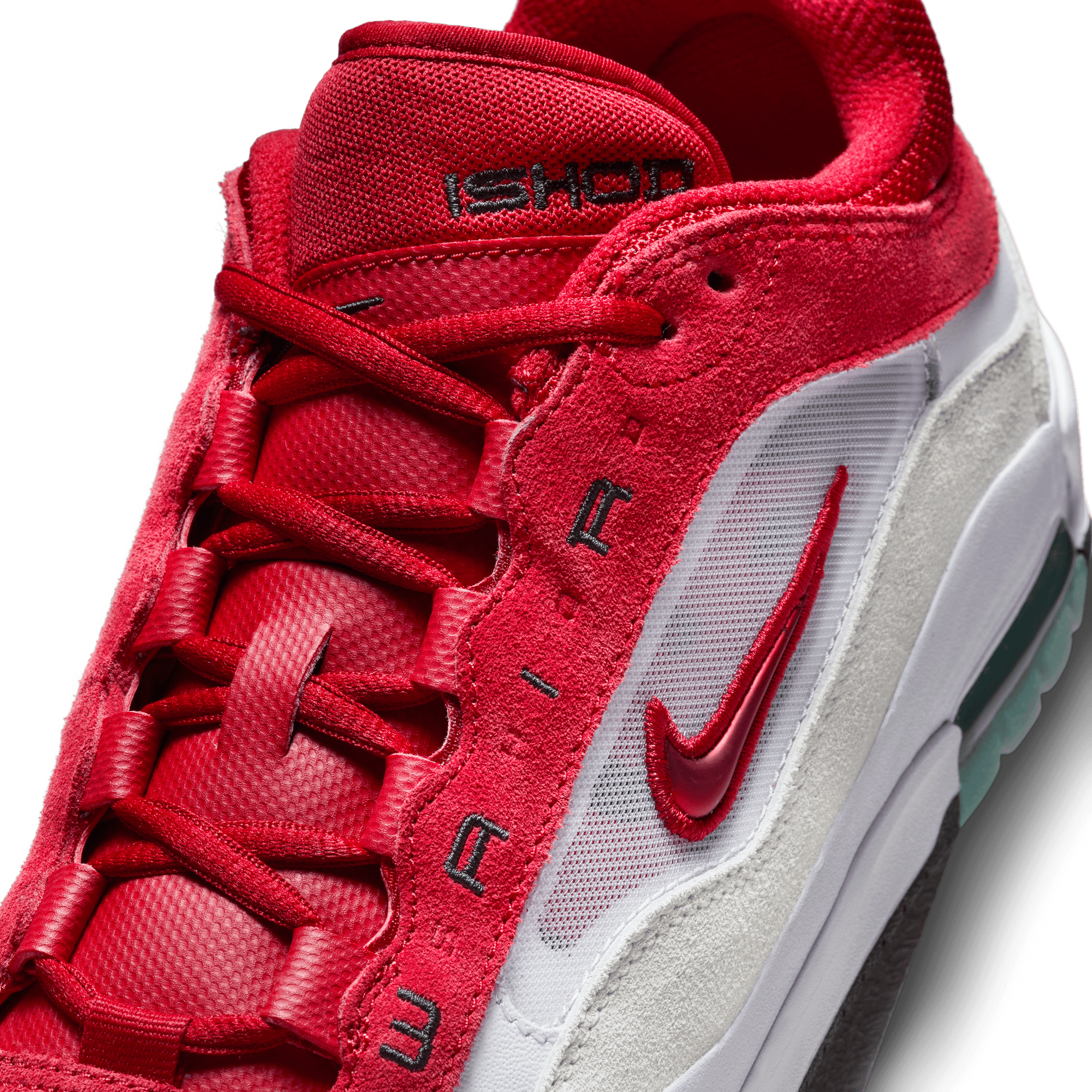 White/Varsity Red Air Max Ishod Wair Nike SB Skate Shoe Detail