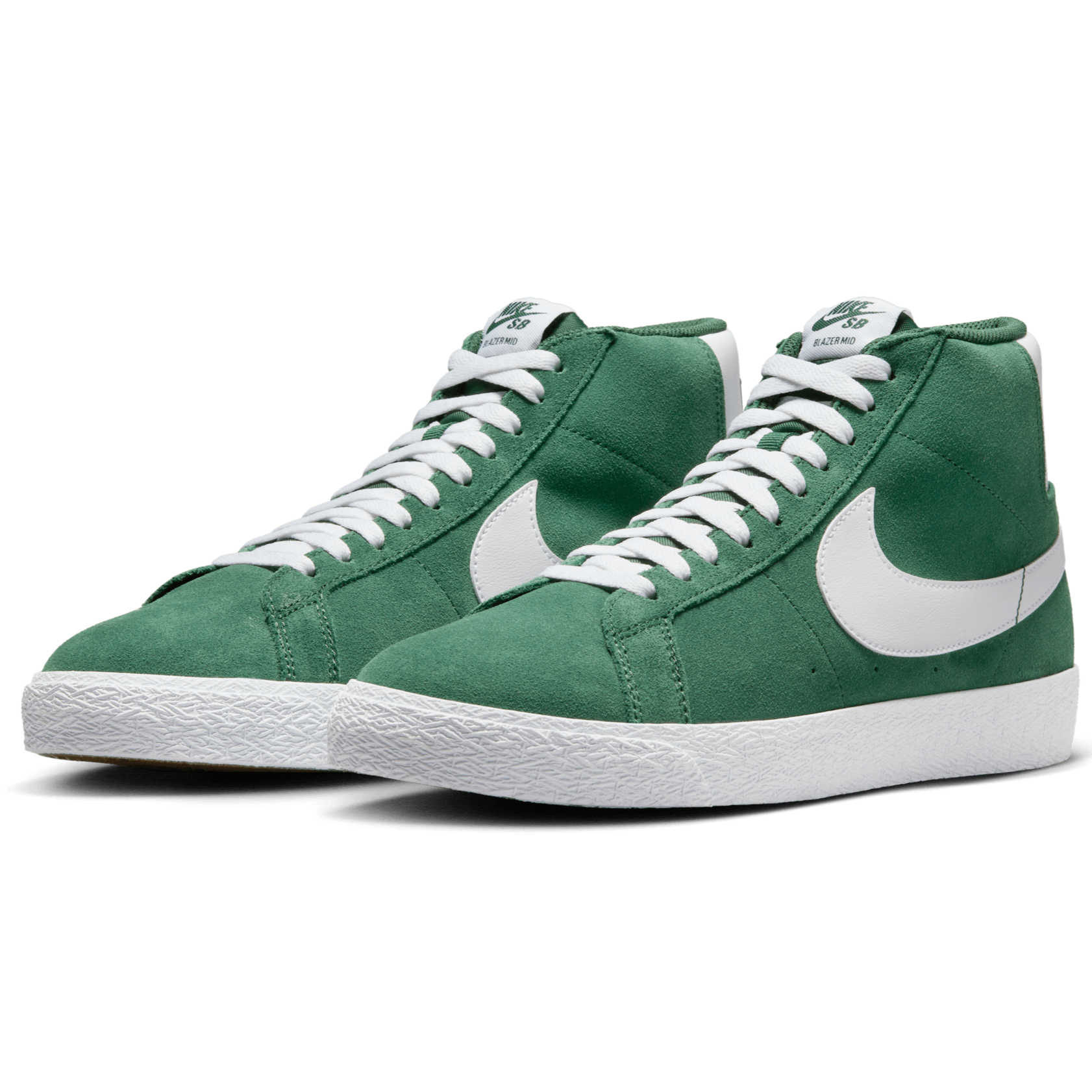 Fir/White Nike SB Blazer Mid Skateboard Shoe Front