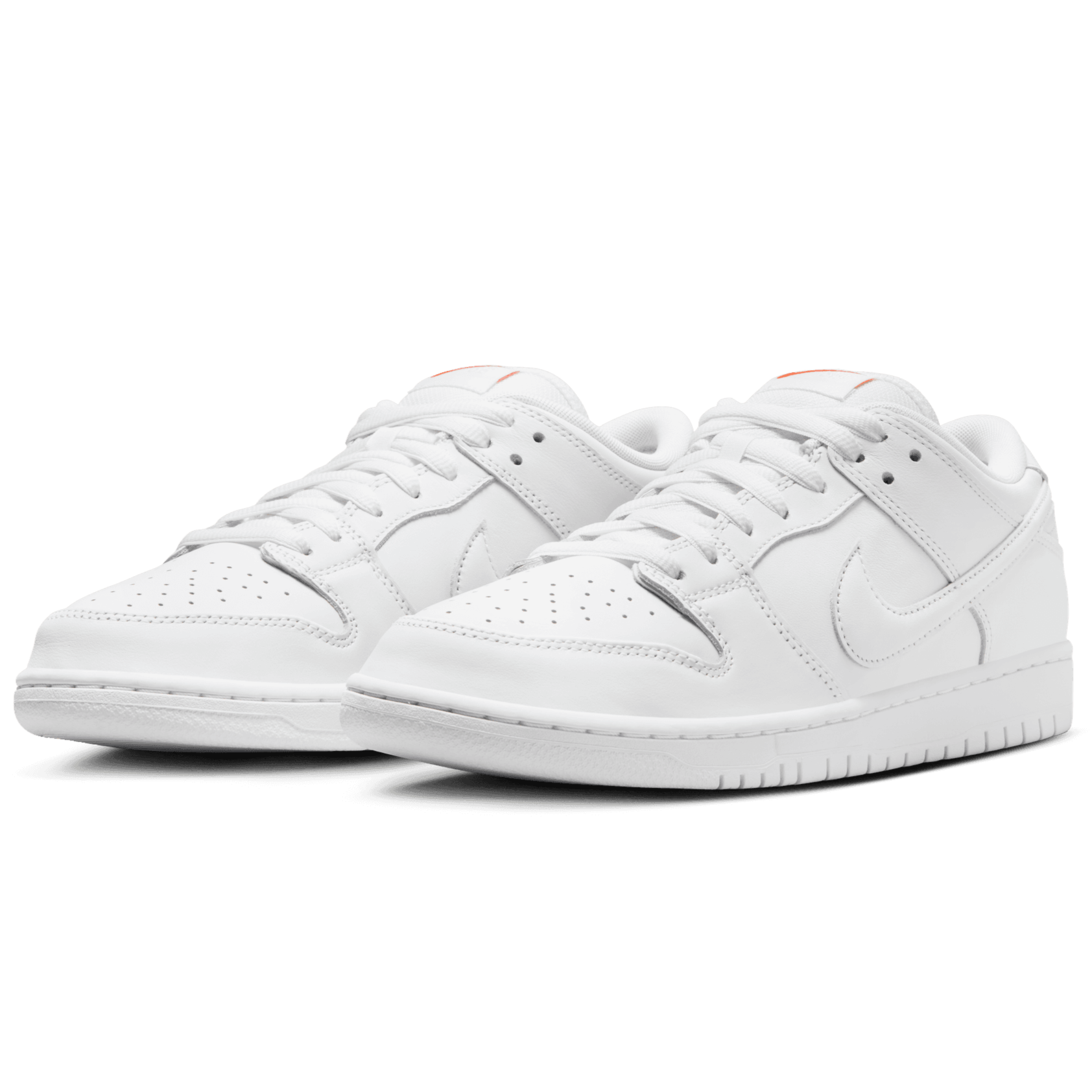 Triple White ISO Nike SB Dunk Low Pro Skate Shoe Front