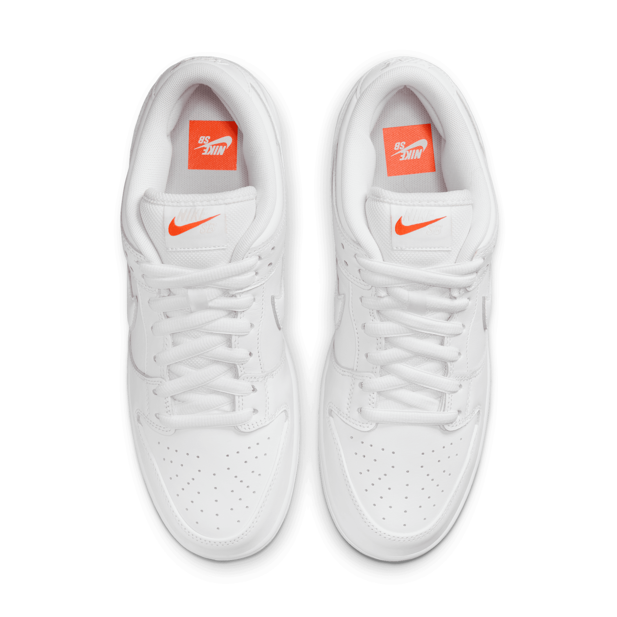 Triple White ISO Nike SB Dunk Low Pro Skate Shoe Top