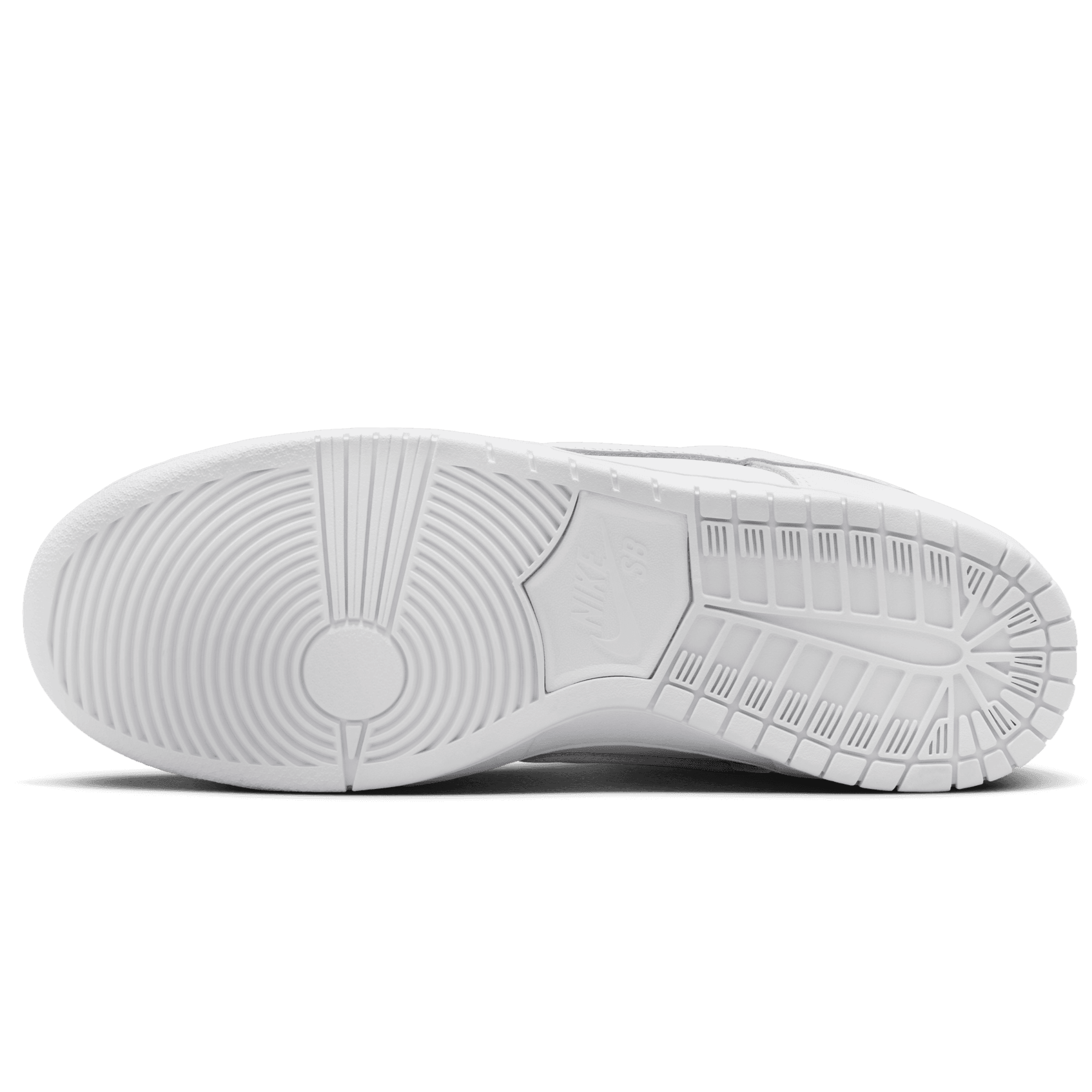 Triple White ISO Nike SB Dunk Low Pro Skate Shoe Bottom