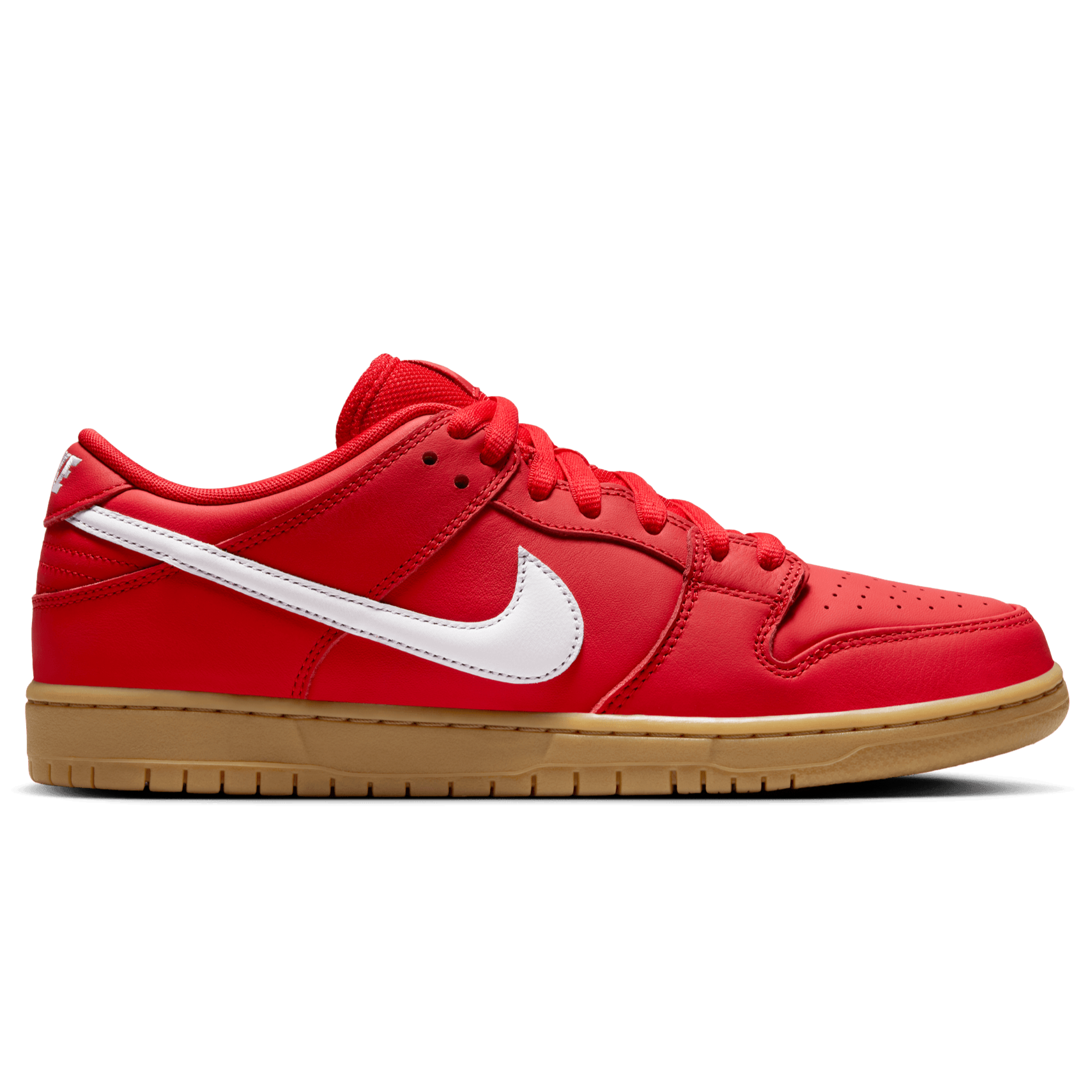 Red/Gum Orange Label Dunk Low Pro Nike SB Skate Shoe