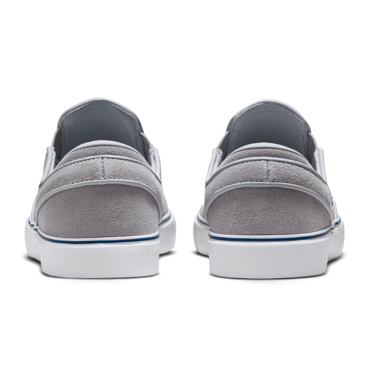 Wolf Grey Janoski+ Nike SB Slip On Skate Shoe Back