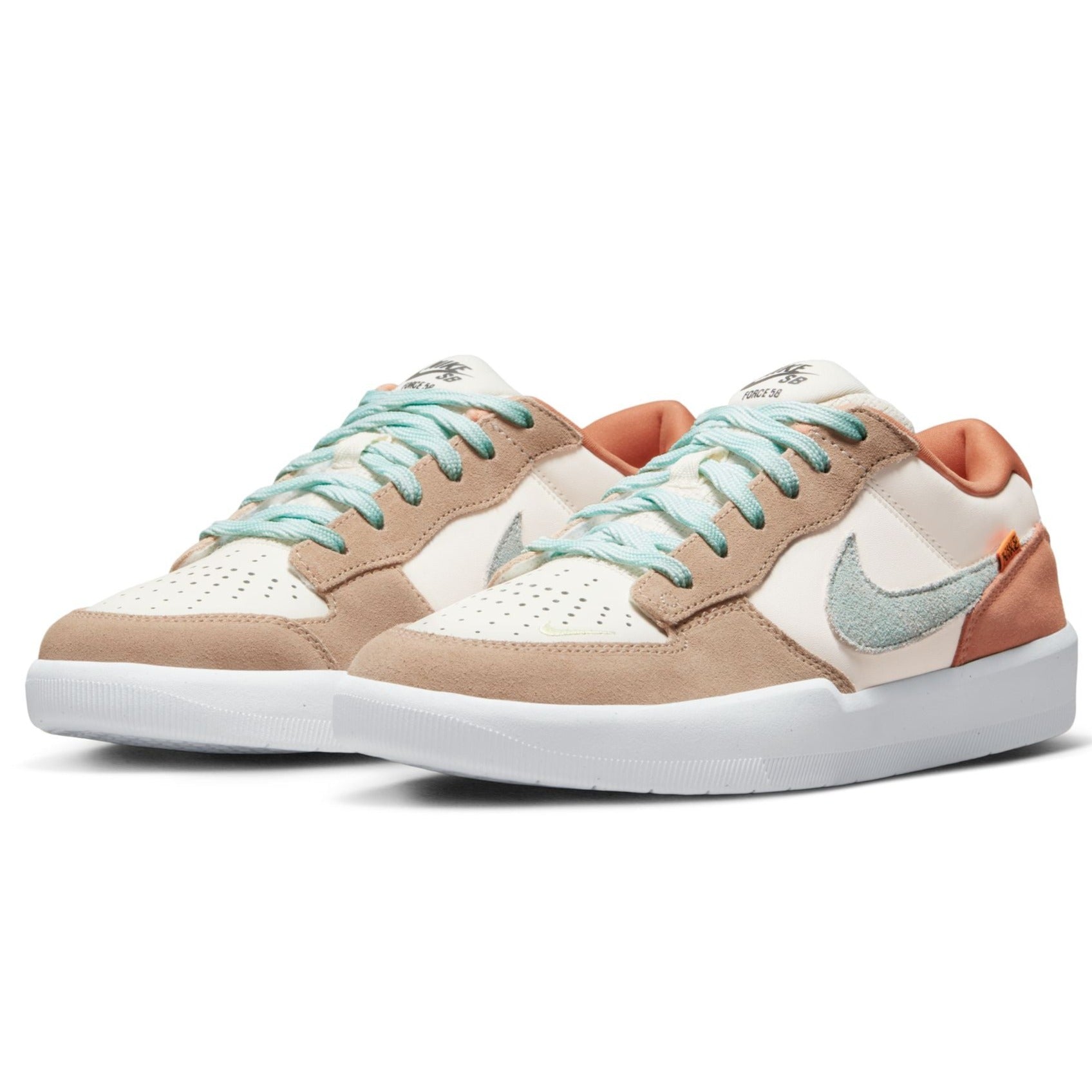 Pale Ivory Force 58 Nike SB Skate Shoe Front