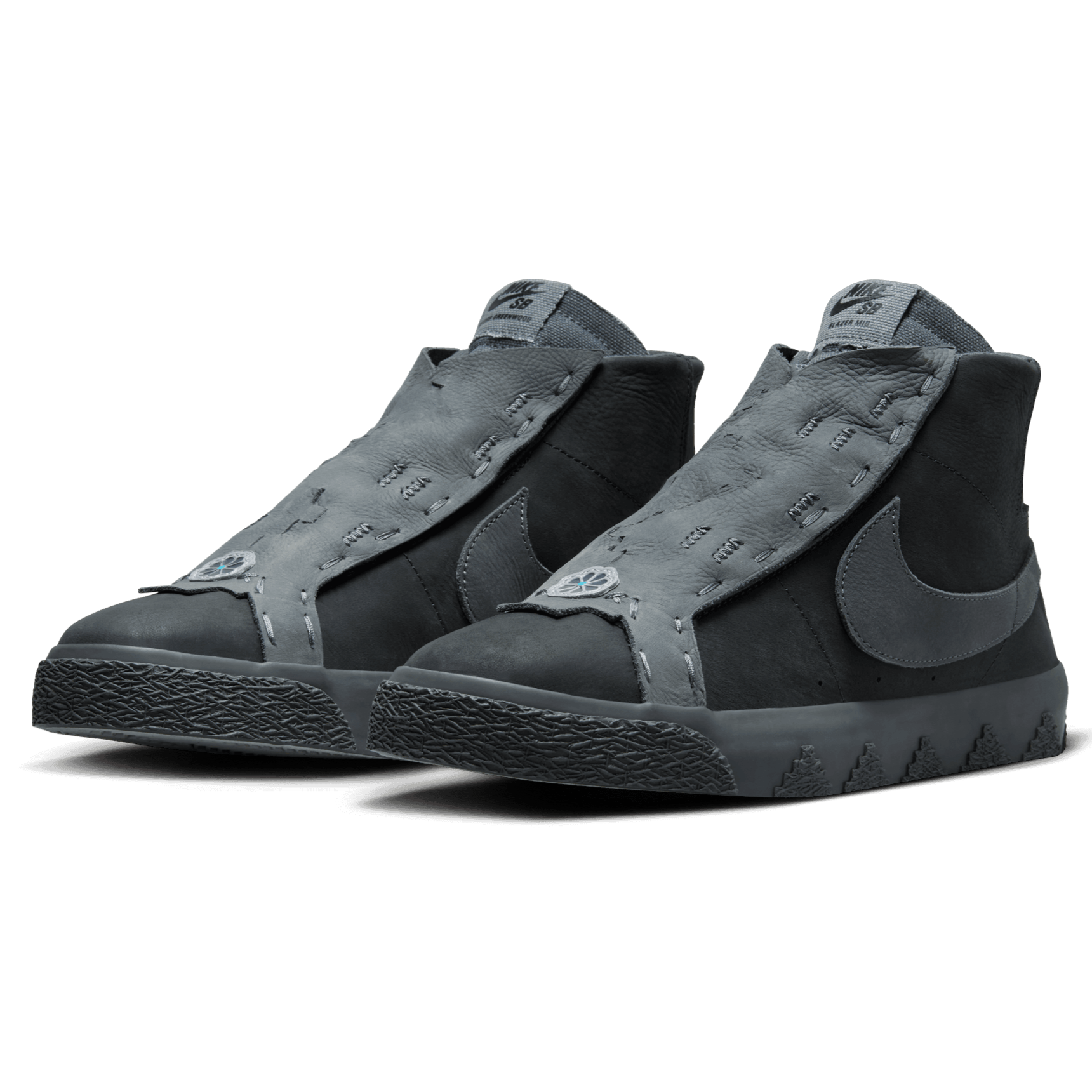 Anthracite Quickstrike Di'orr Blazer Mid Nike SB Skate Shoe Front