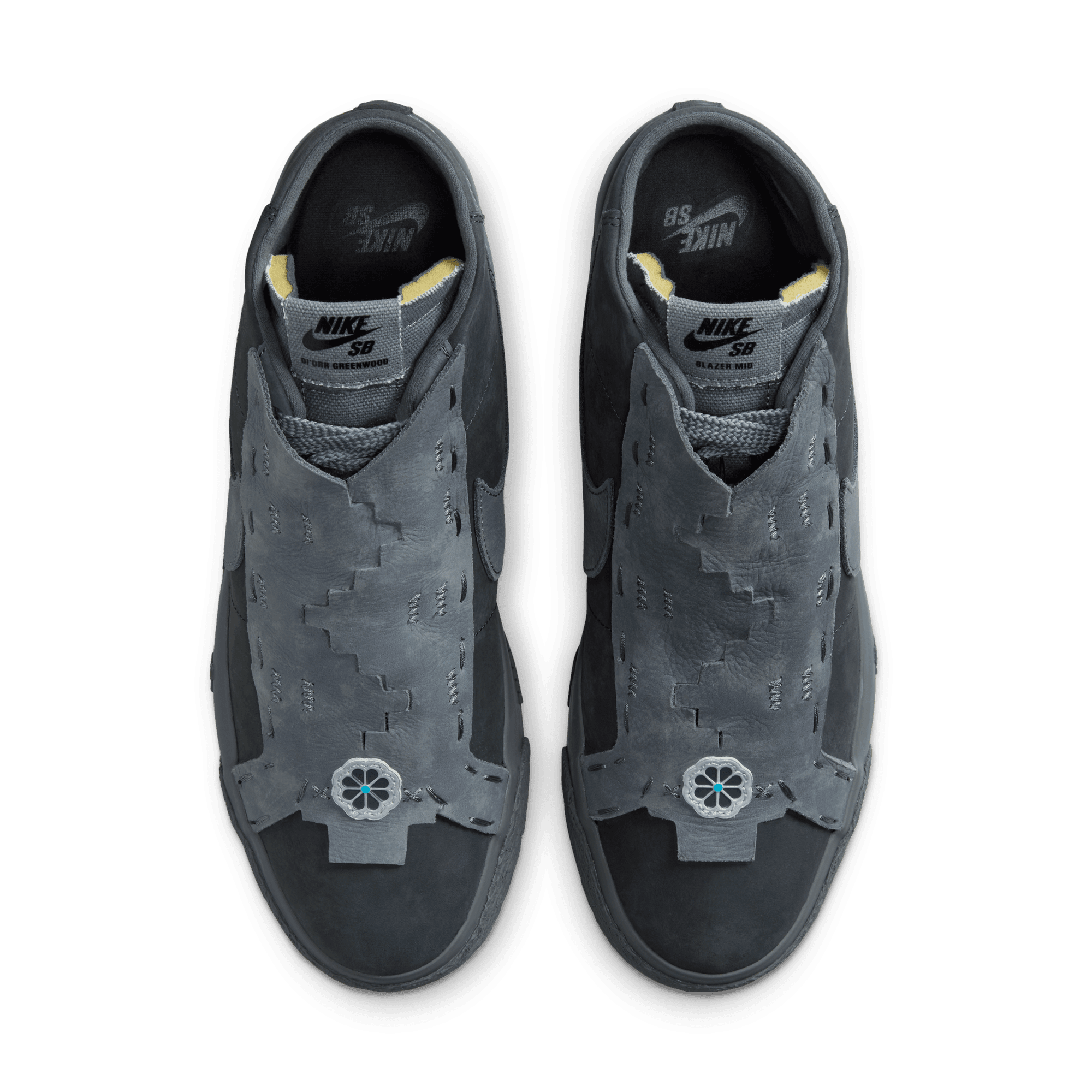 Anthracite Quickstrike Di'orr Blazer Mid Nike SB Skate Shoe Top