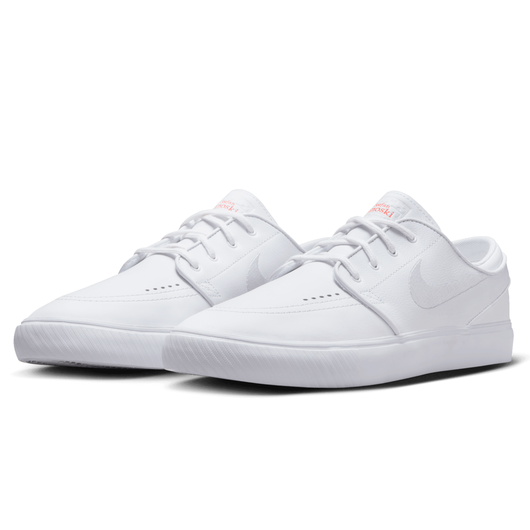 Triple White ISO Orange Label Janoski OG+ Nike SB Skate Shoe Front