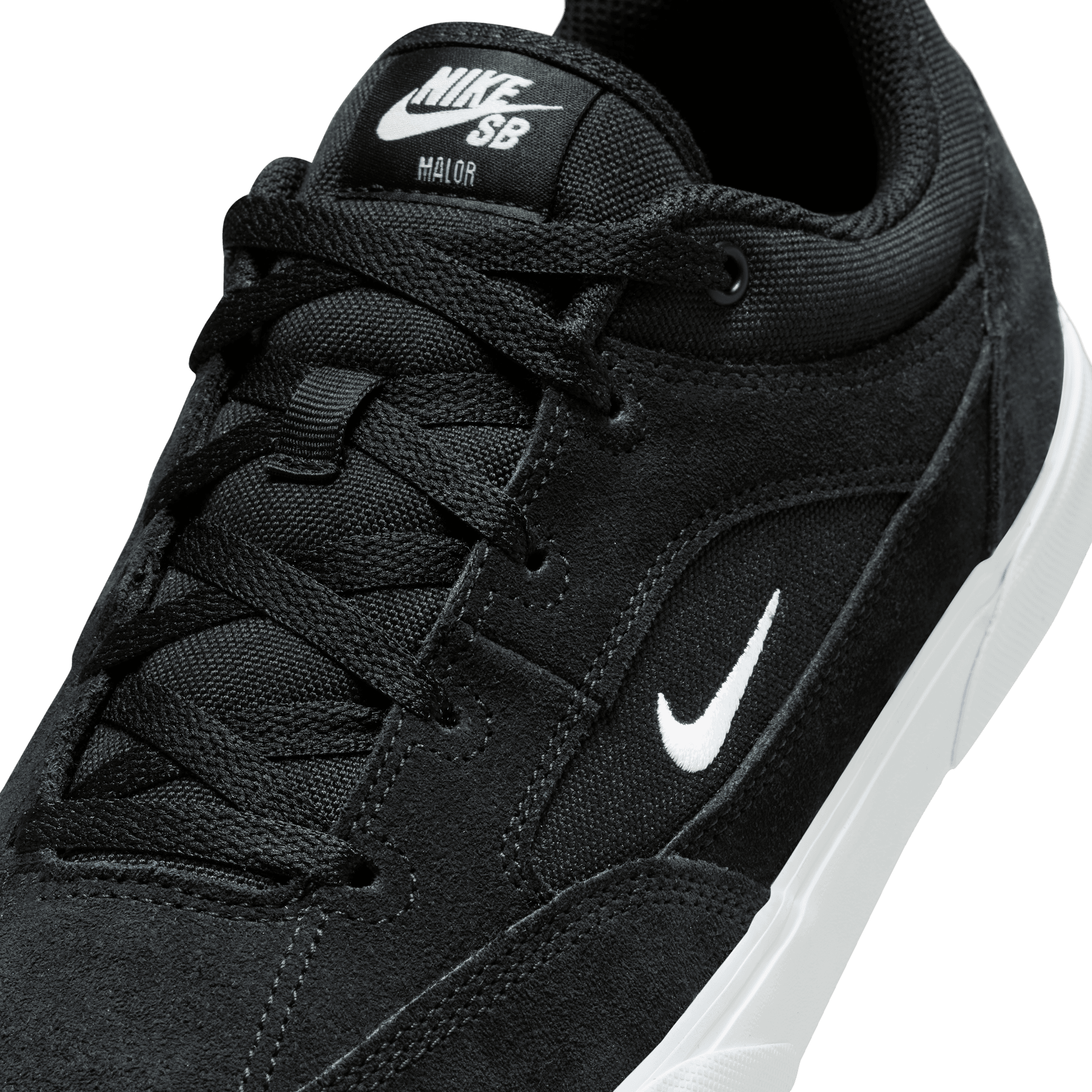 Black/White Malor Nike SB Skate Shoe Detail