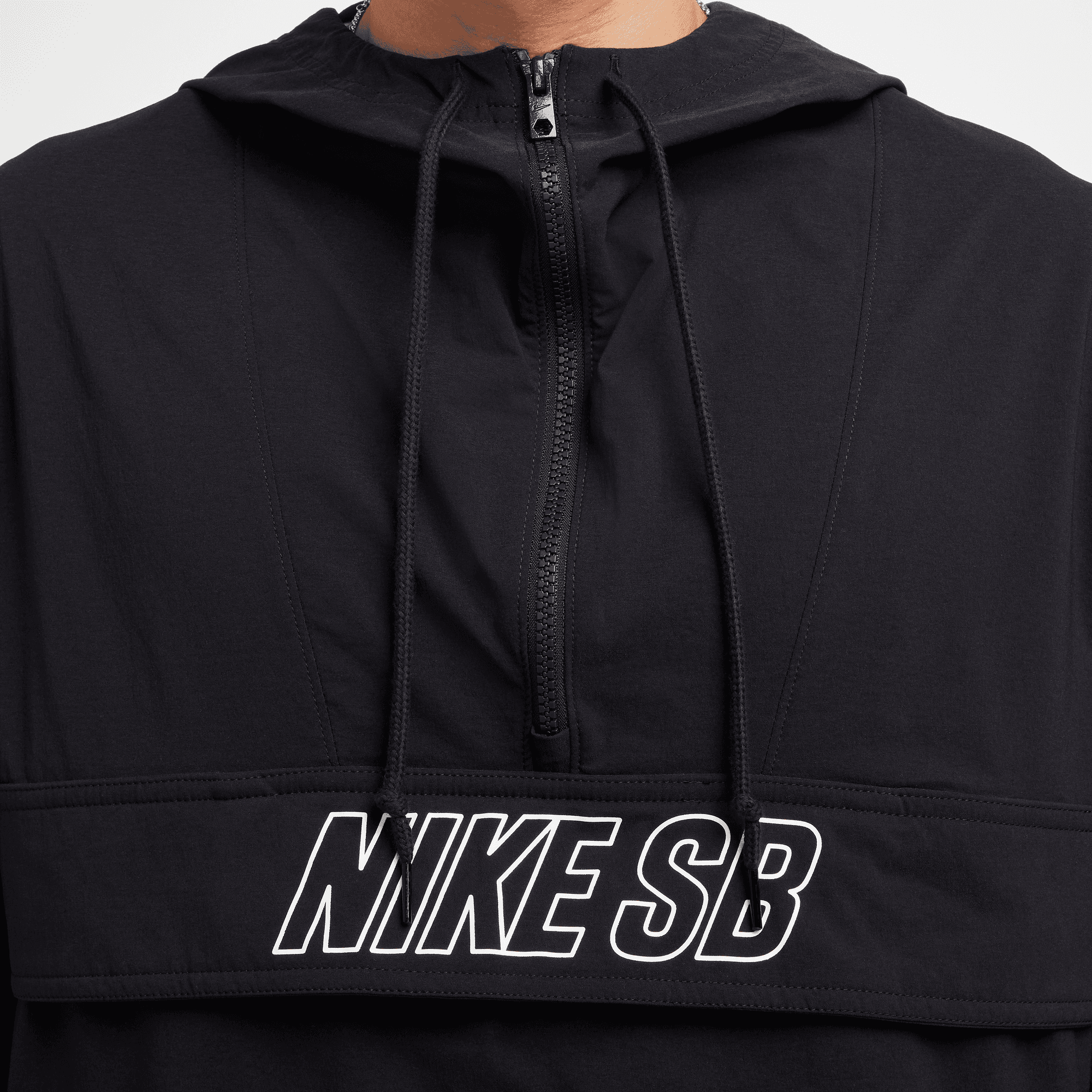 Black/White Skate Anorak Nike SB Jacket Detail