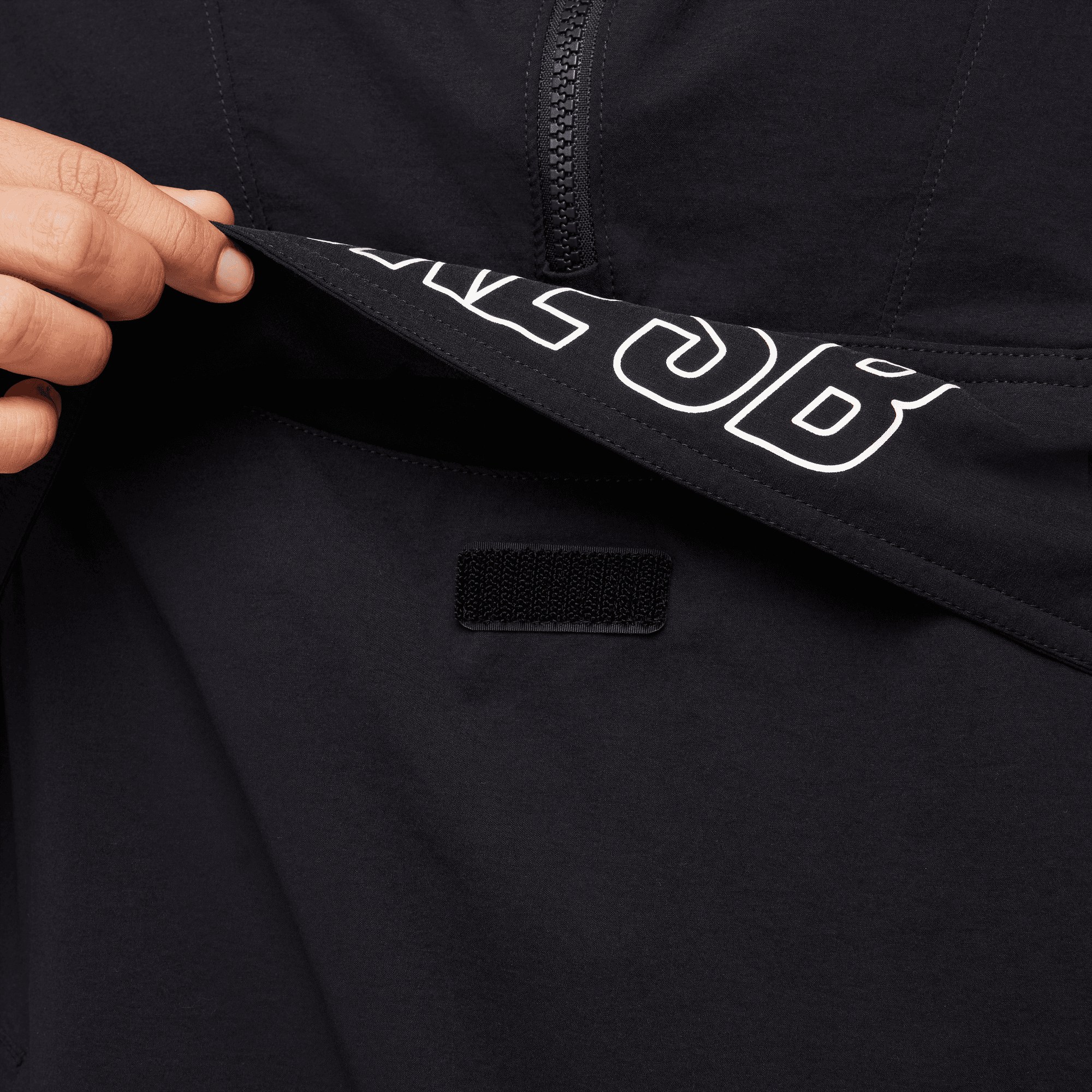 Black/White Skate Anorak Nike SB Jacket Detail