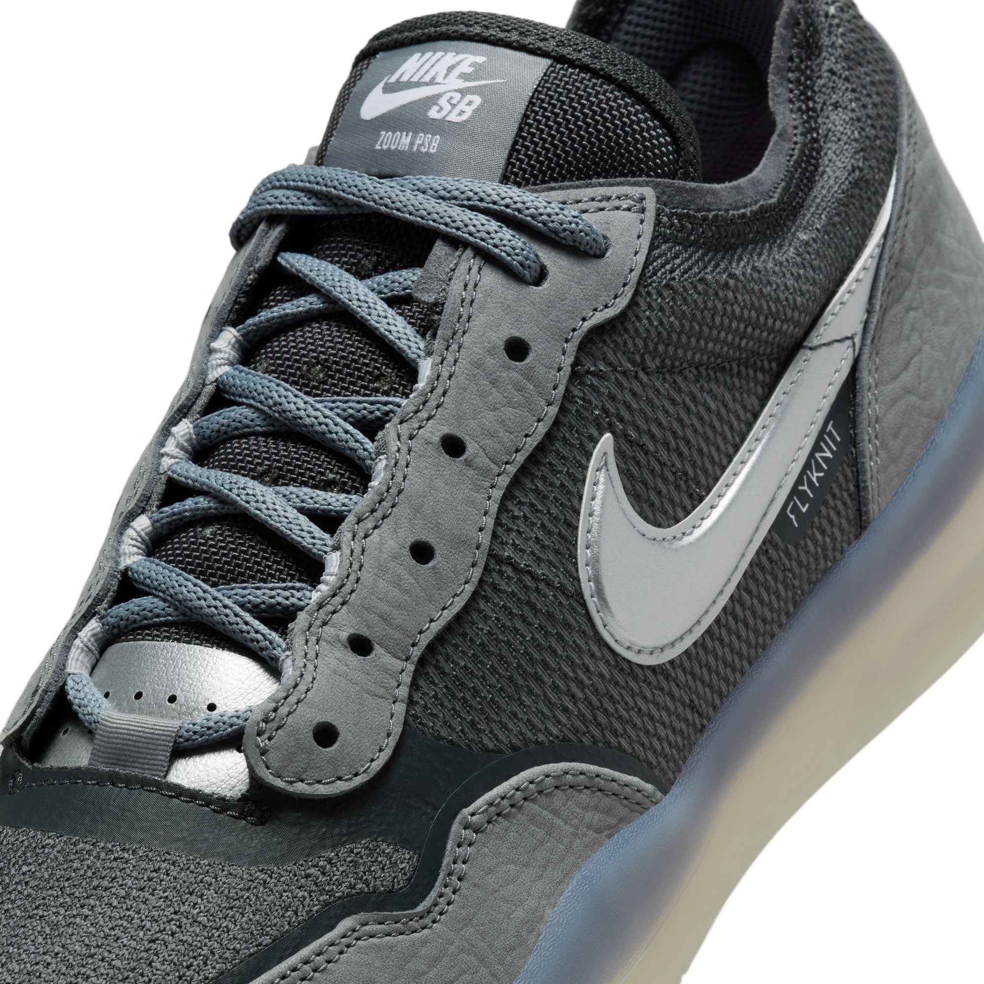 Cool Grey PS8 Nike SB Skate Shoe Detail