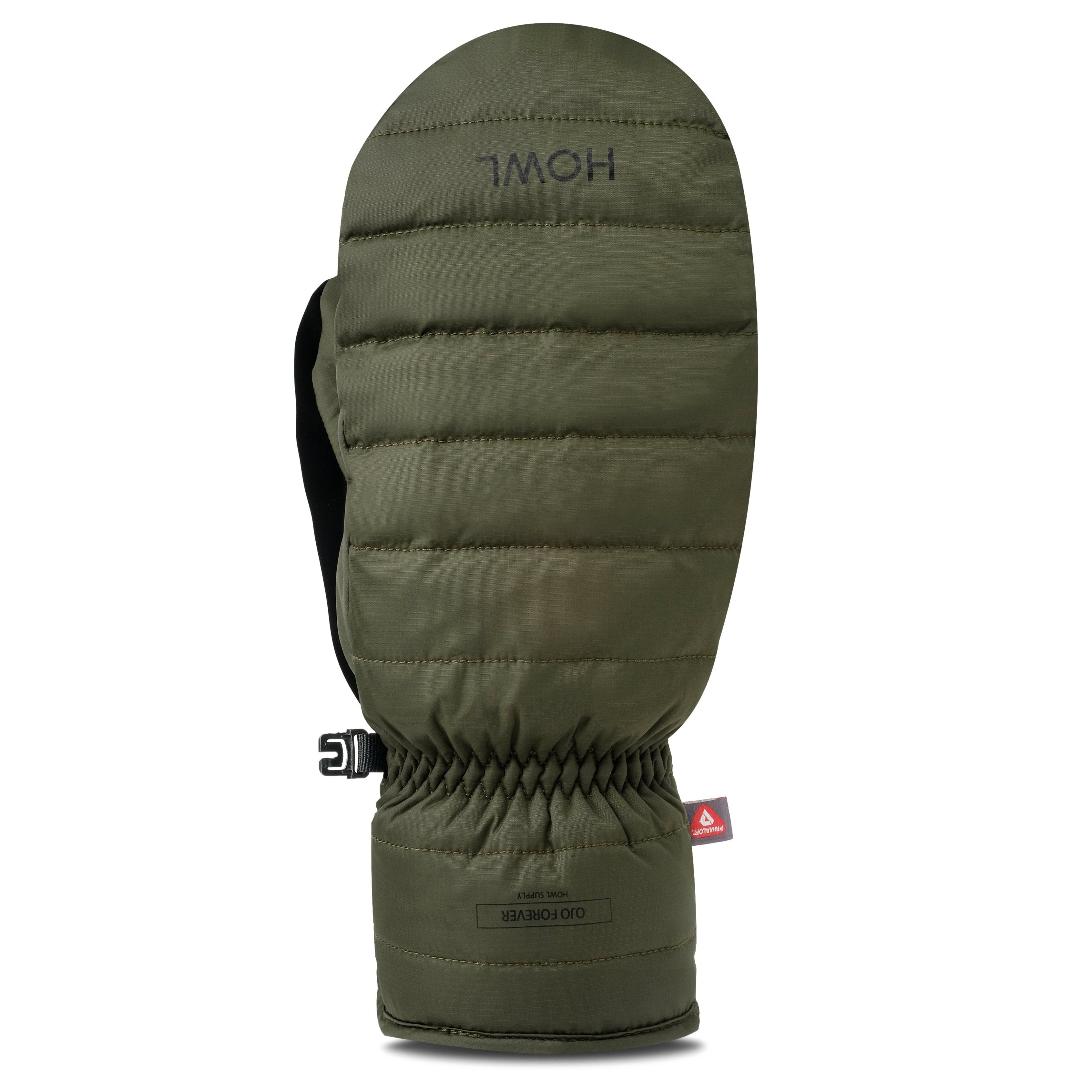 Army Green Down Howl Snowboard Mitts