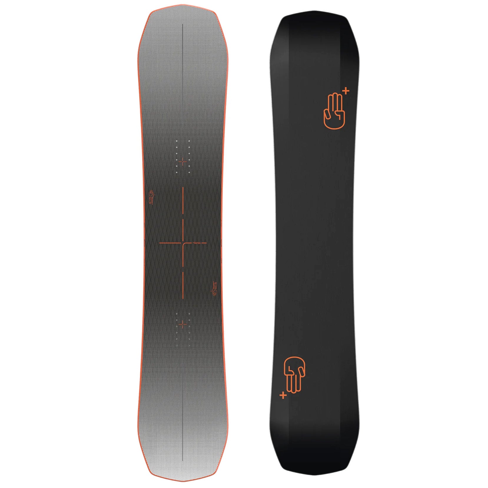 Black/Grey/Orange Disaster Plus Snowboard 2025