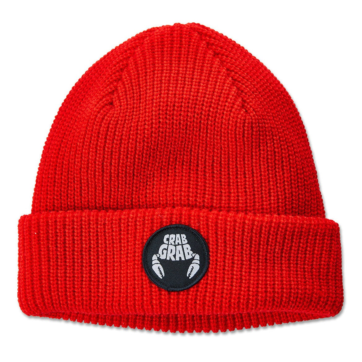 Red Circle Patch Crab Grab Beanie