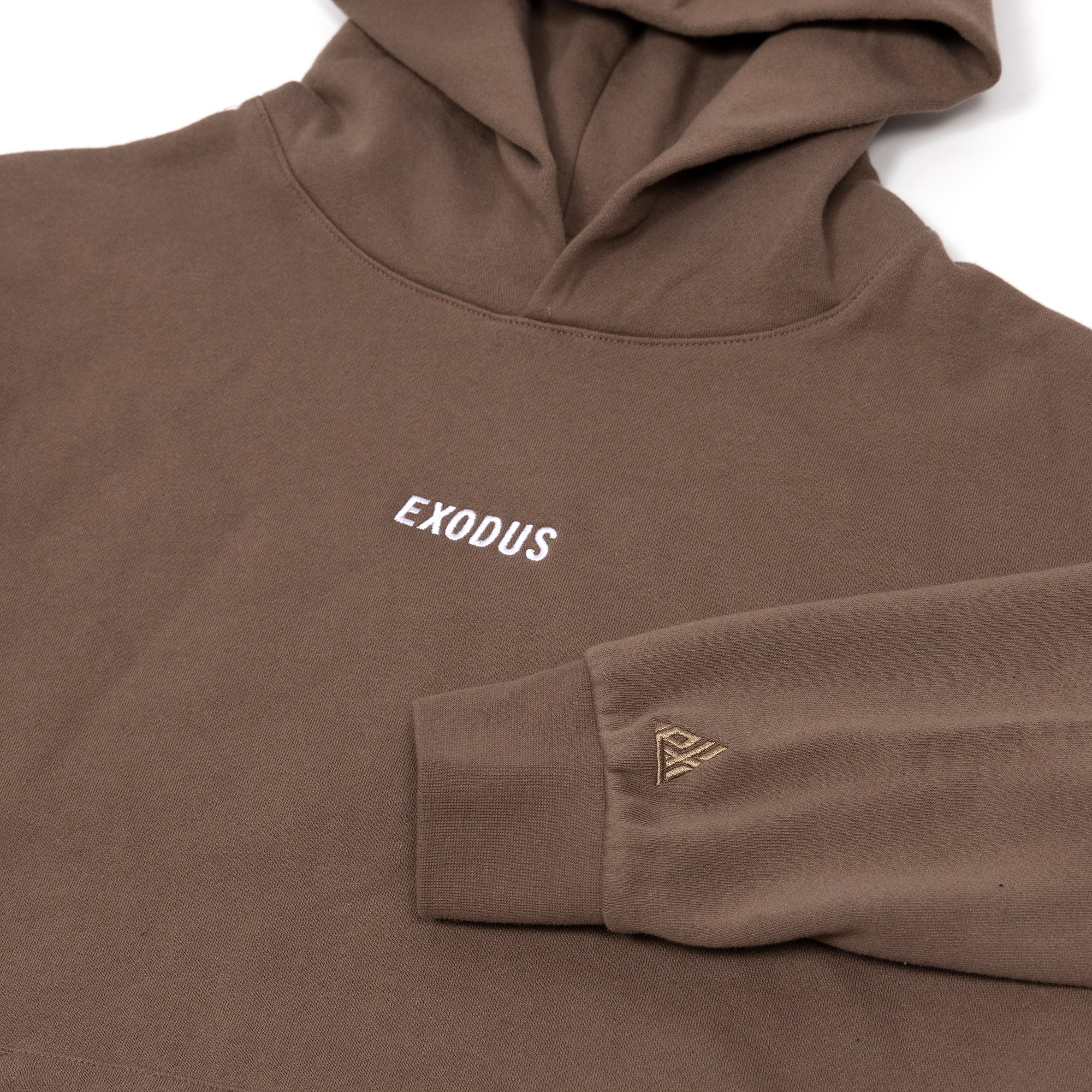 Exodus Bold Embroidered Hoodie - Brown