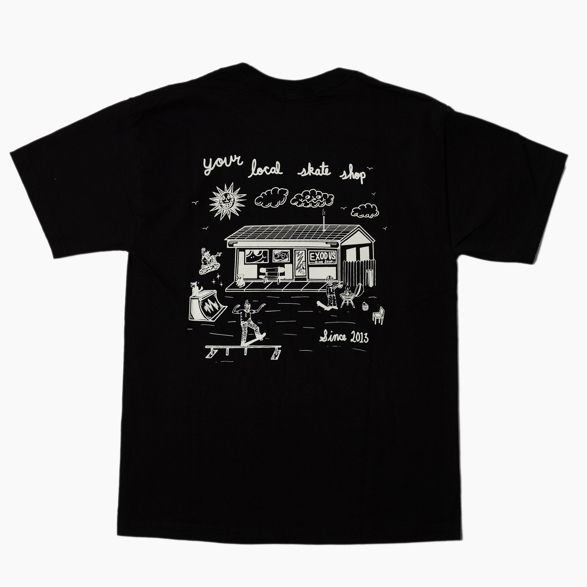 Black Exodus "Your Local" tee Back