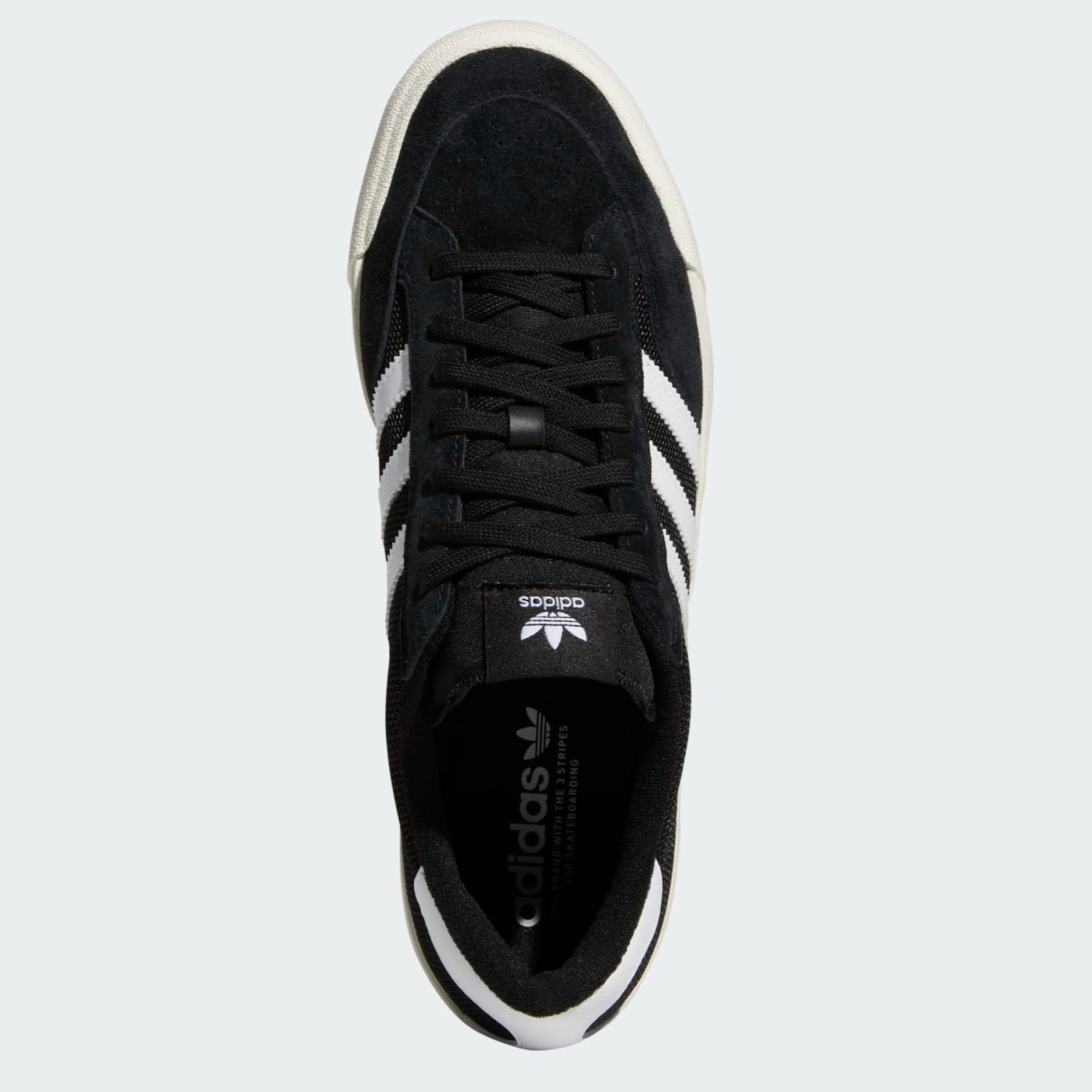 Black/White Nora Adidas Pro Skate Shoe Top