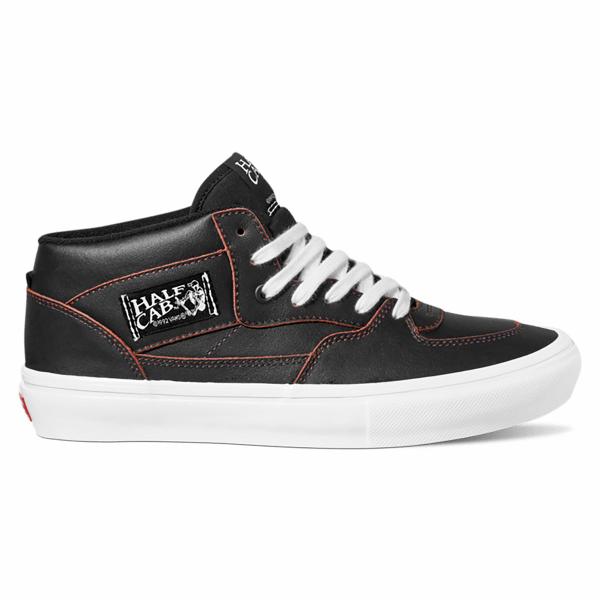 Black/Orange Wear-Away Vans Skate Half Cab