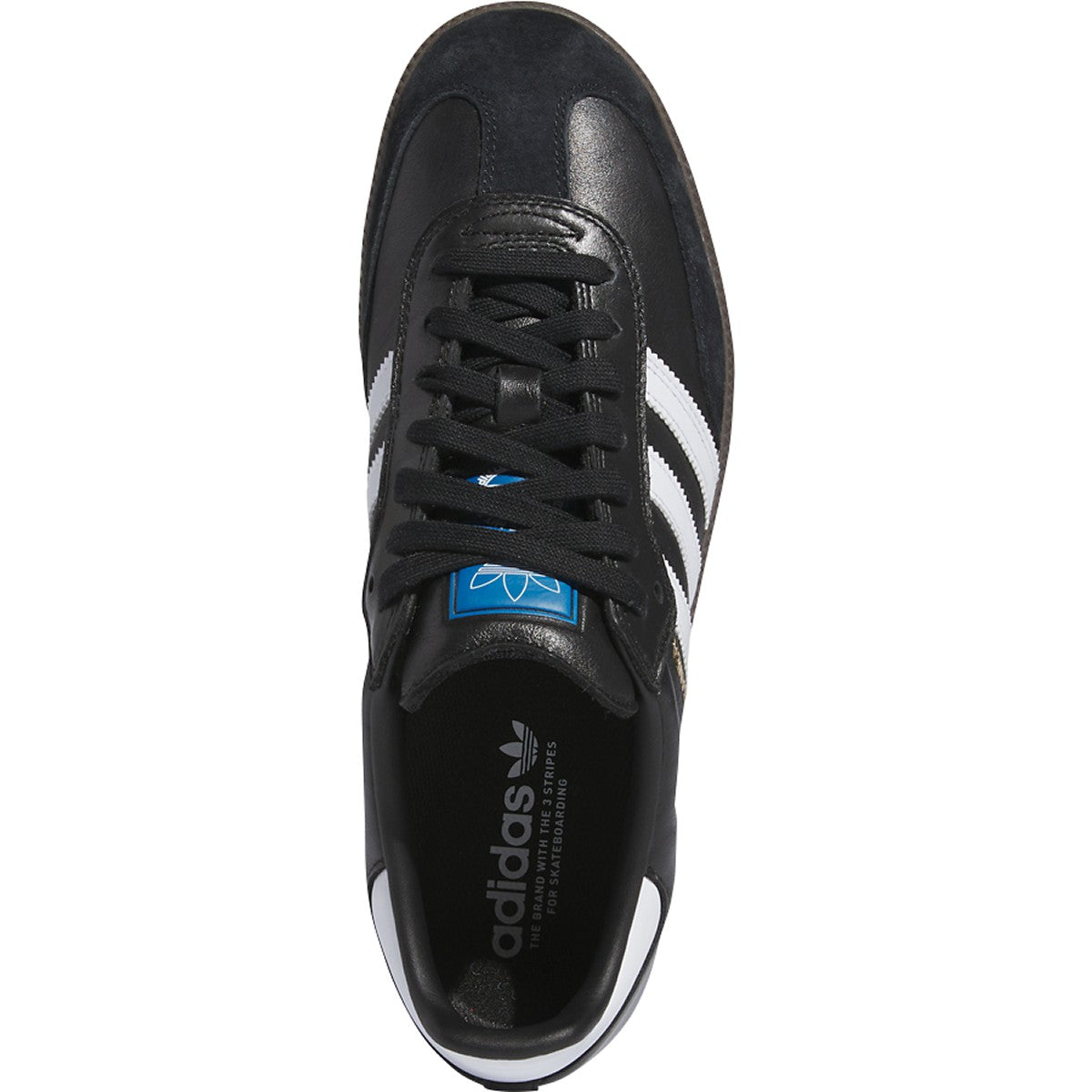 Black/White Samba ADV Adidas Skateboard Shoe Top