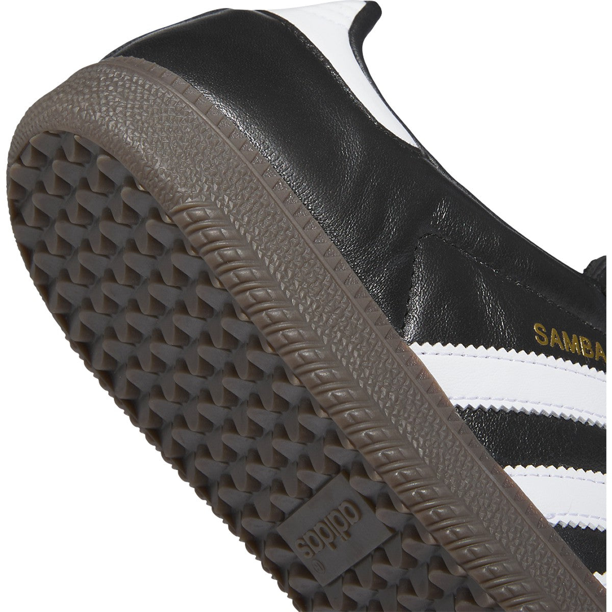 Black/White Samba ADV Adidas Skateboard Shoe Detail