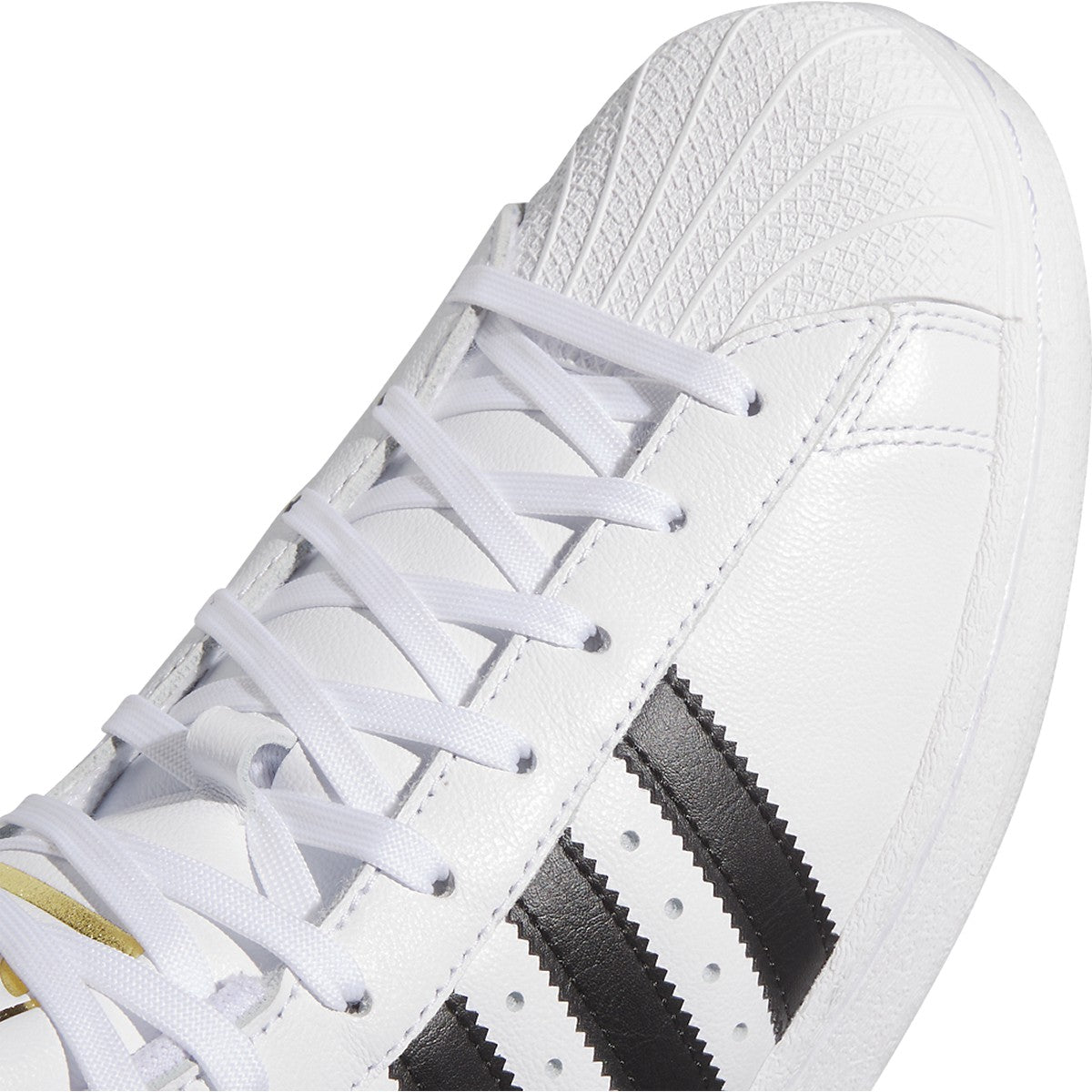 White Pro Model ADV Adidas Skateboarding Shoe Detail