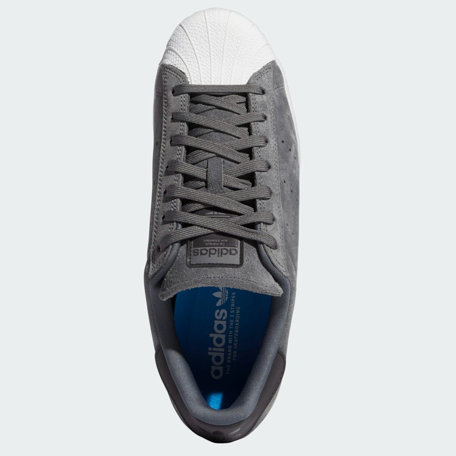 Grey Five Superstar ADV Adidas Skate Shoe Top