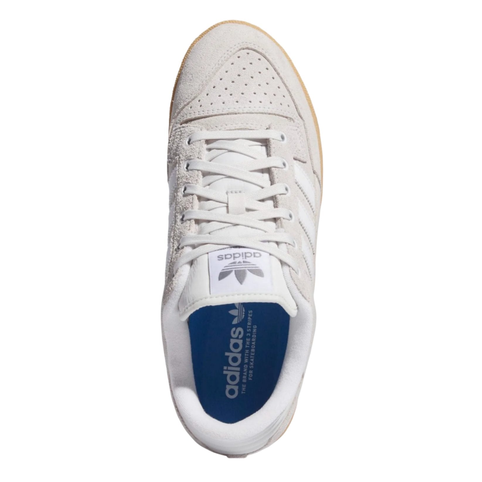 Crystal White Centennial 84 Low ADV Adidas Skate Shoe Top