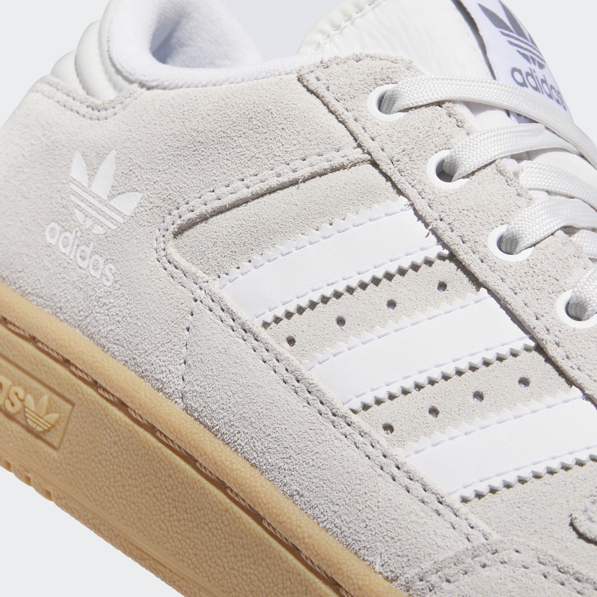 Crystal White Centennial 84 Low ADV Adidas Skate Shoe Detail