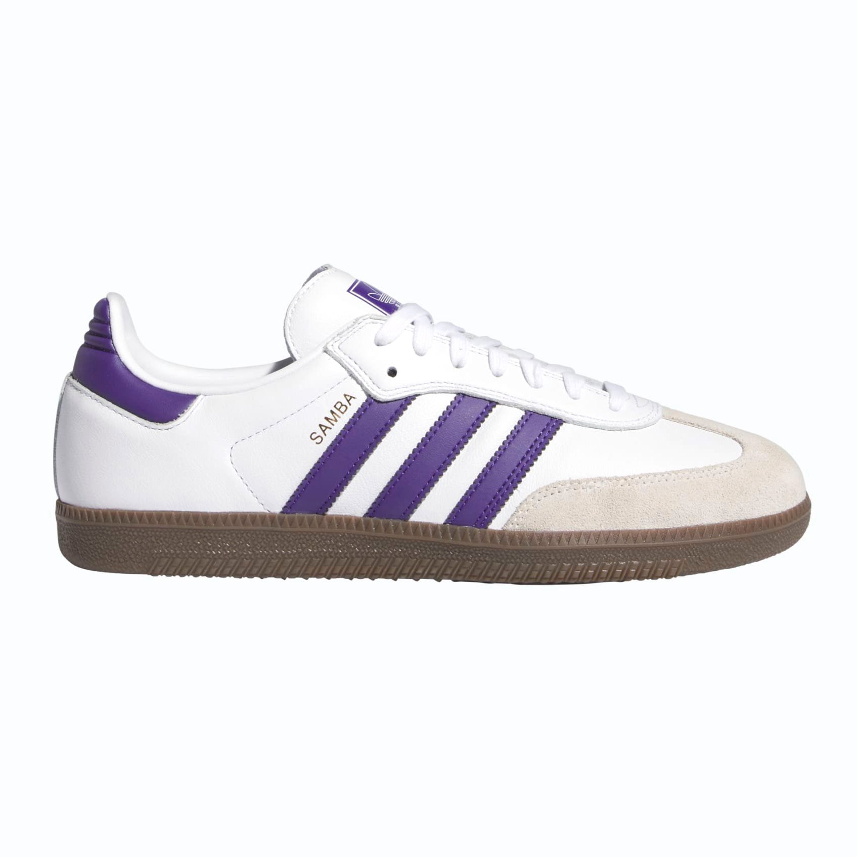 White/Purple Samba ADV Adidas Skate Shoe