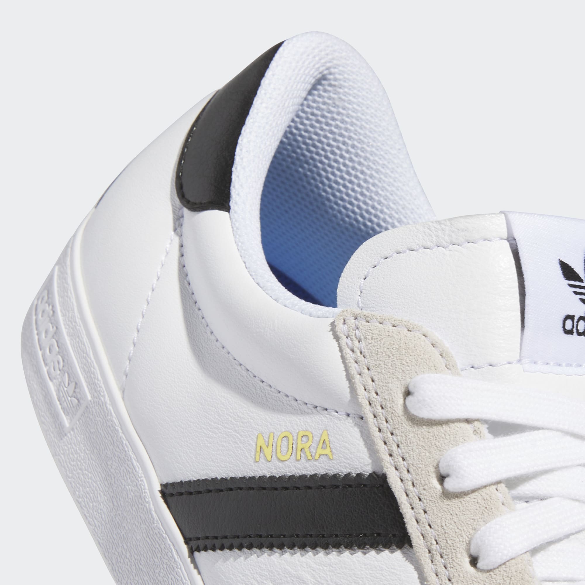 White/Black Nora Vasconcellos Adidas Pro Skate Shoe Detail