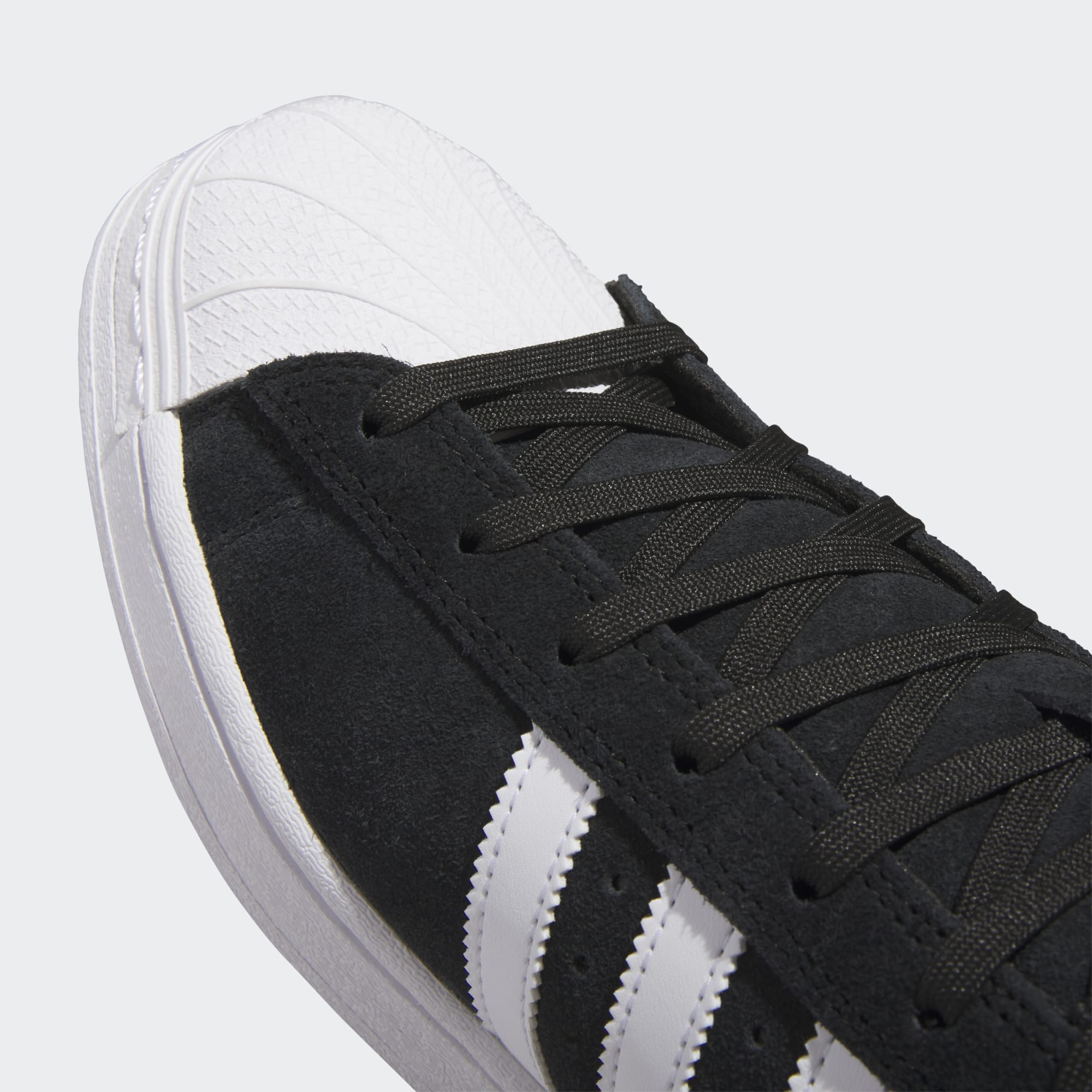 Black/White Pro Model ADV Adidas Skate Shoe Detail