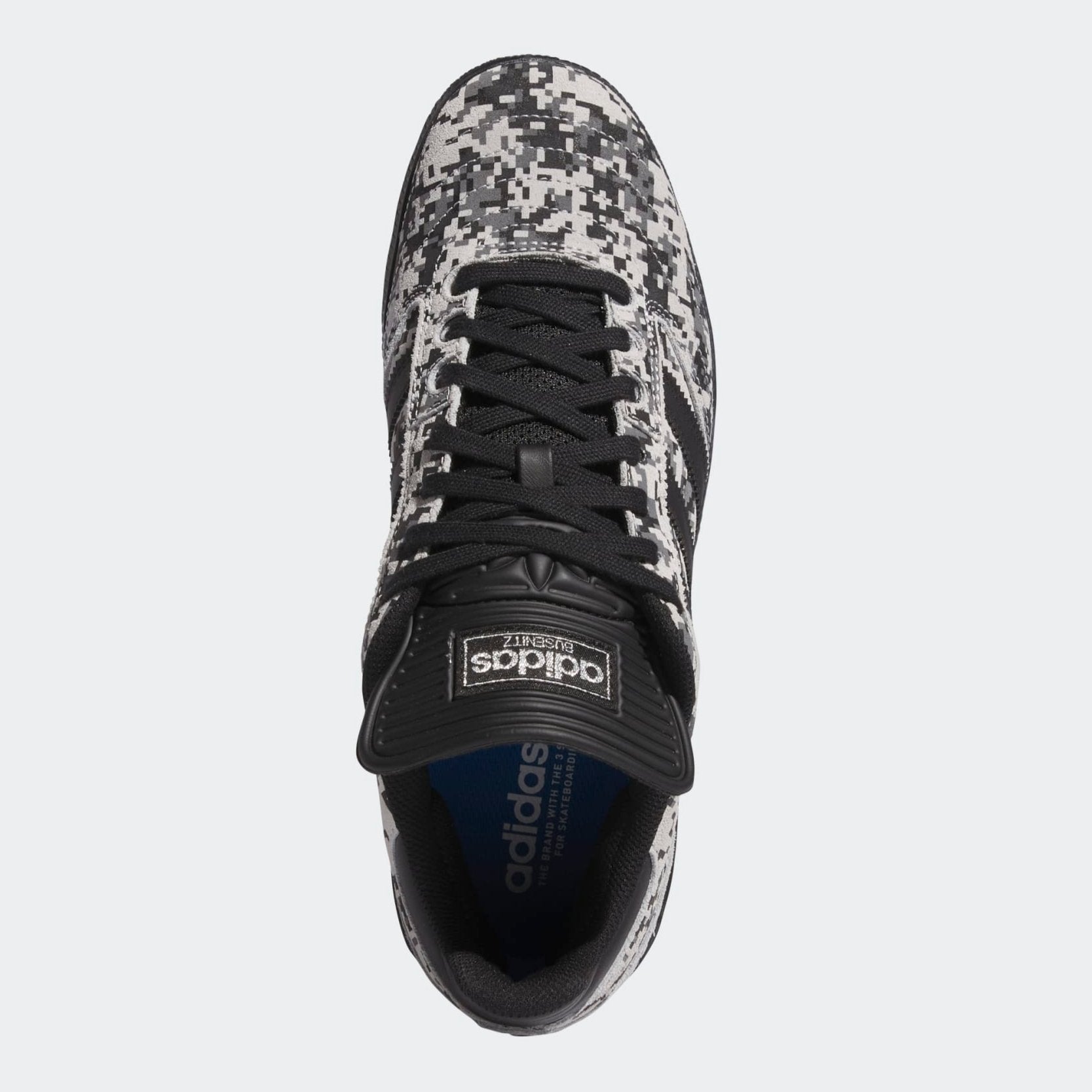 Black/Grey Digi Camo Busenitz Adidas Skate Shoe Top