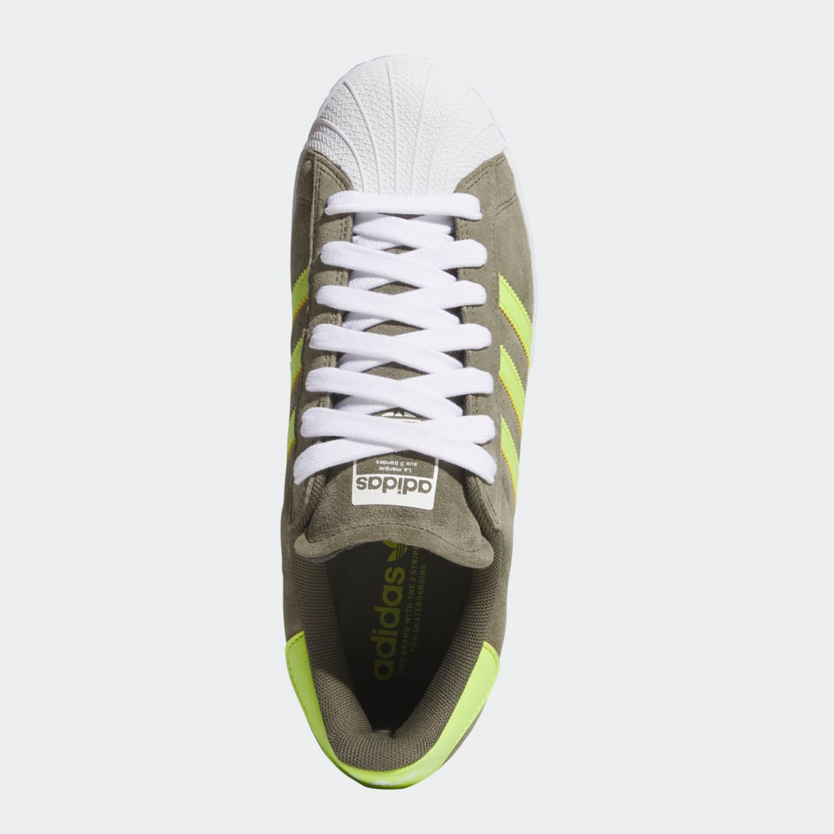 Olive Strata Superstar ADV Adidas Skate Shoe Top