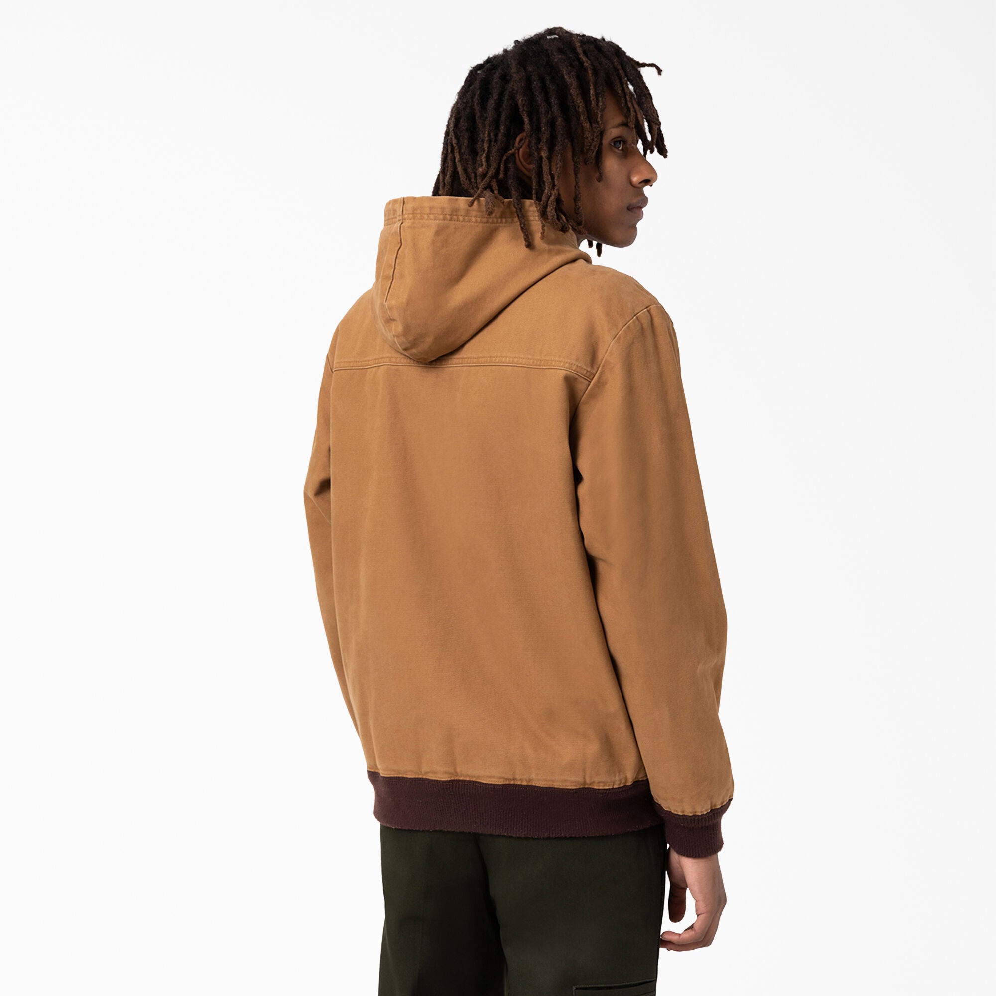 Dickies Skate Hooded Bomber Jacket - Stonewashed Brown Duck