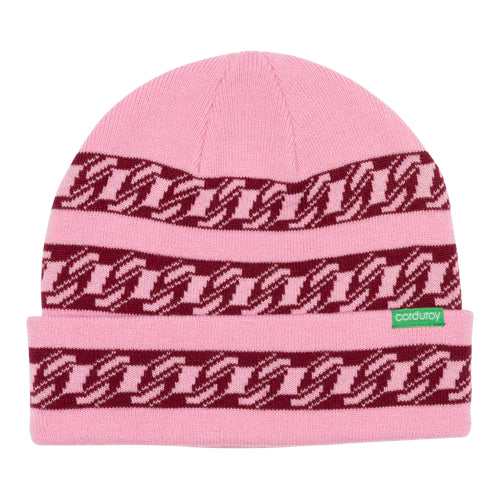 Pink Links Corduroy Beanie