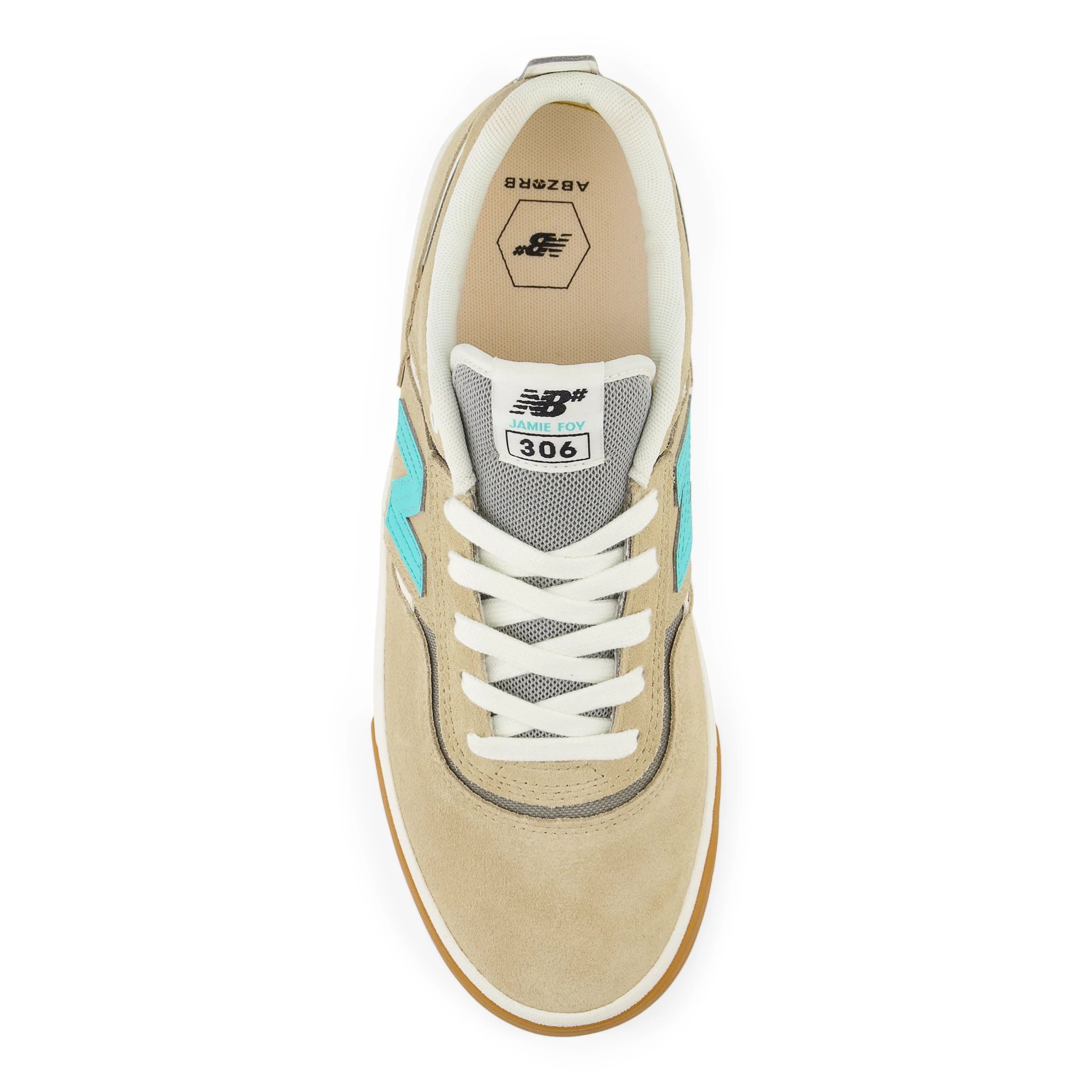 Tan/Turquoise NM306 Jamie Foy NB Numeric Skate Shoe Top