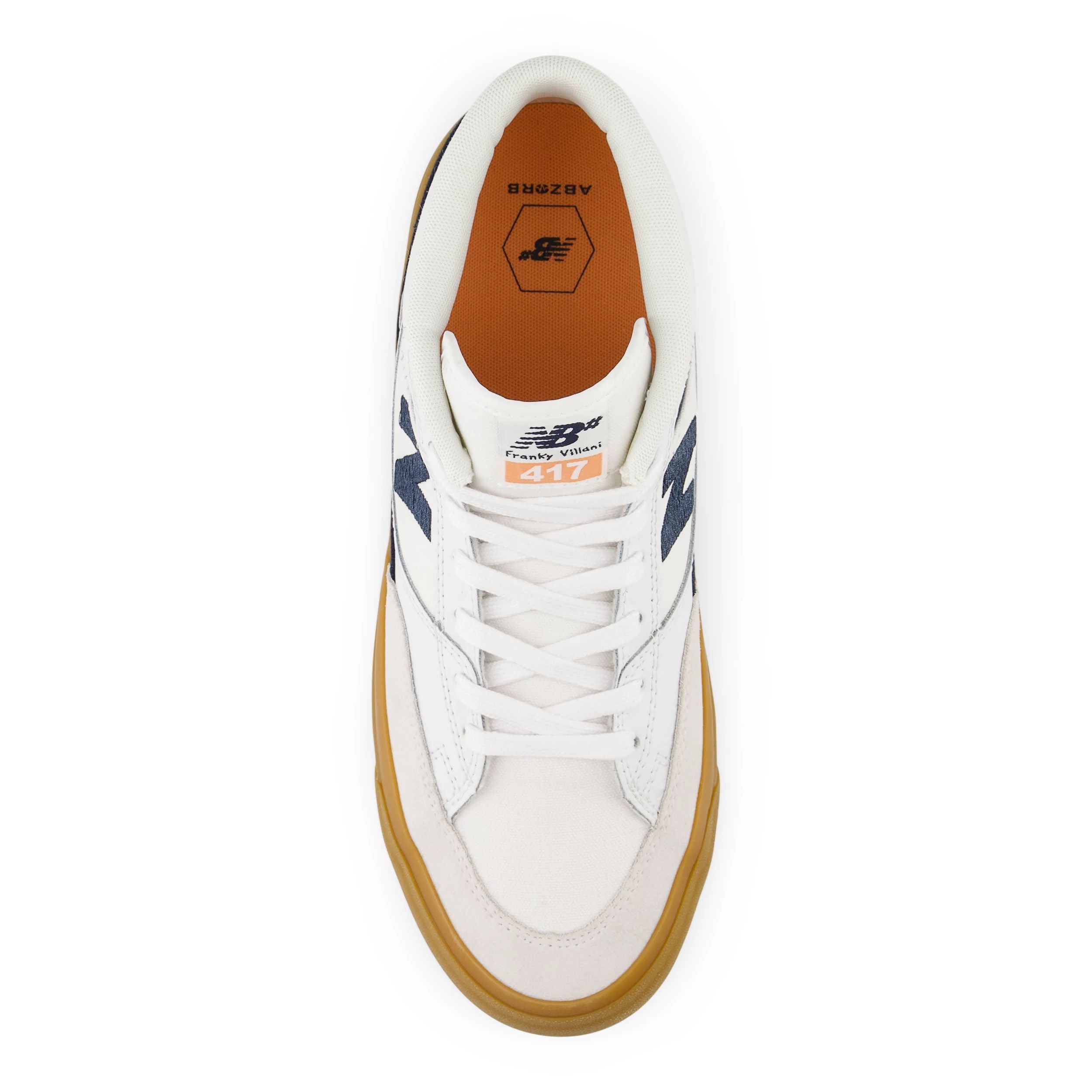 White/Gum NM417 Franky Villani NB Numeric Skate Shoe Top